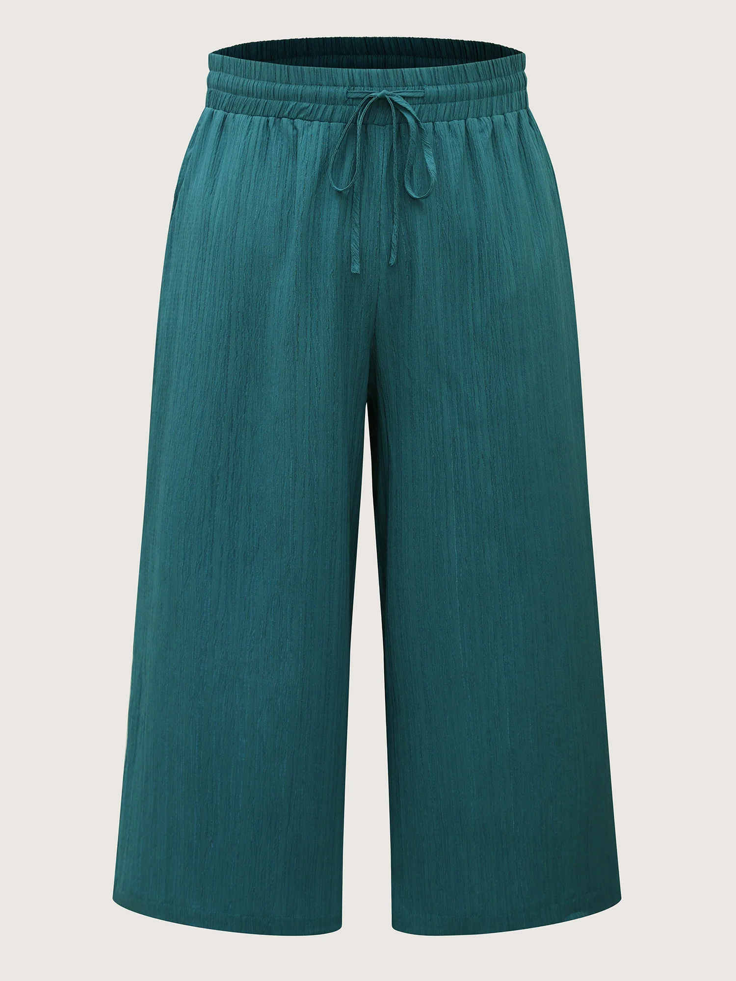 Textured Stretchy Waist Airy Pants - Image 7