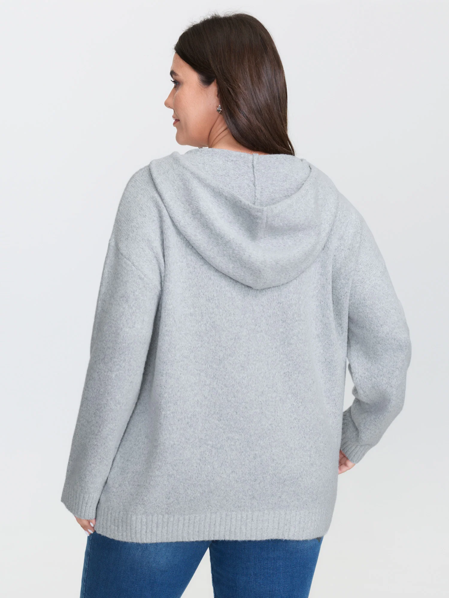 Textured Super Stretchy Hooded Pullover - Image 4