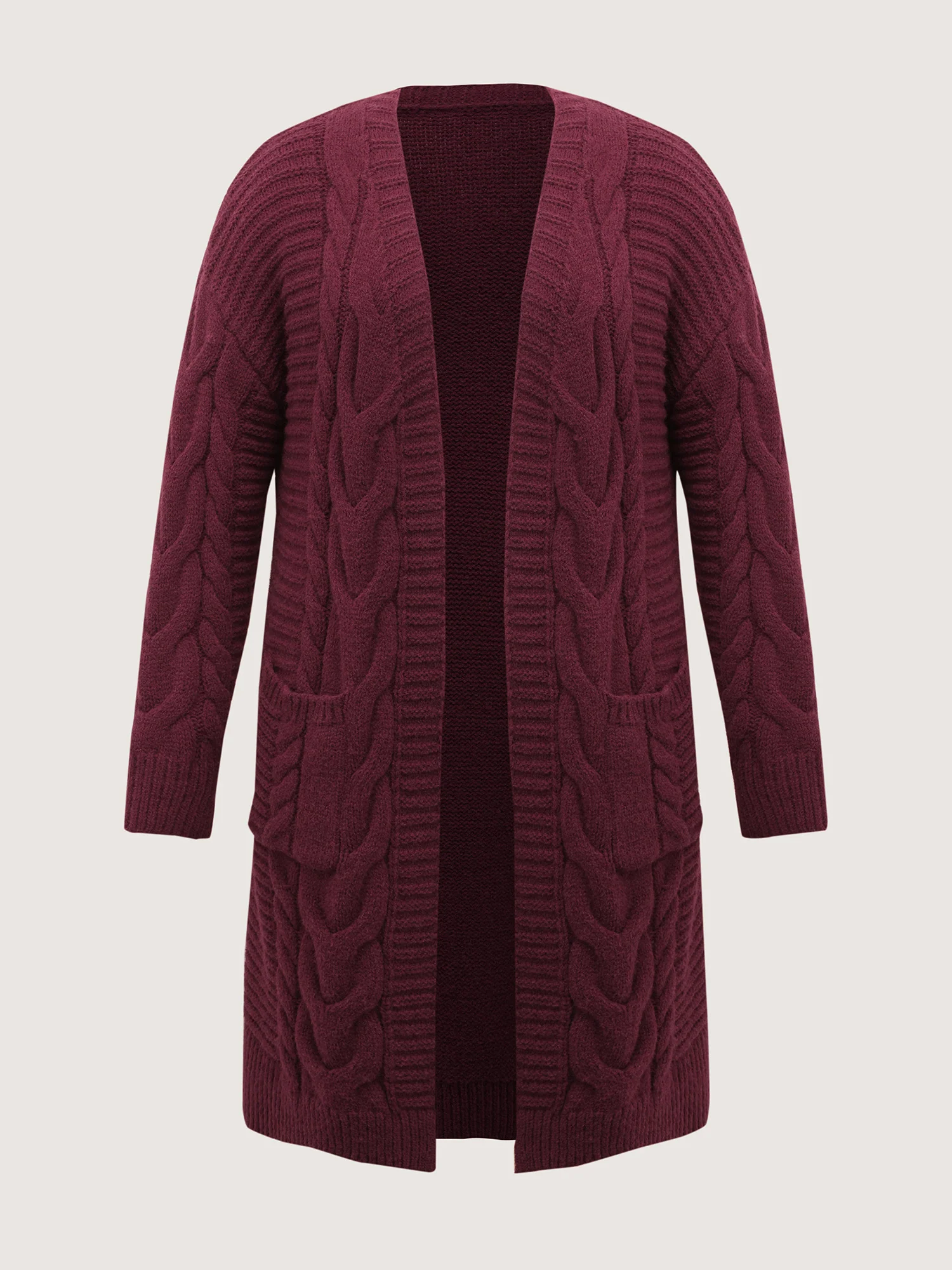 Textured Super Stretchy Pockets Knit Cardigan - Image 7