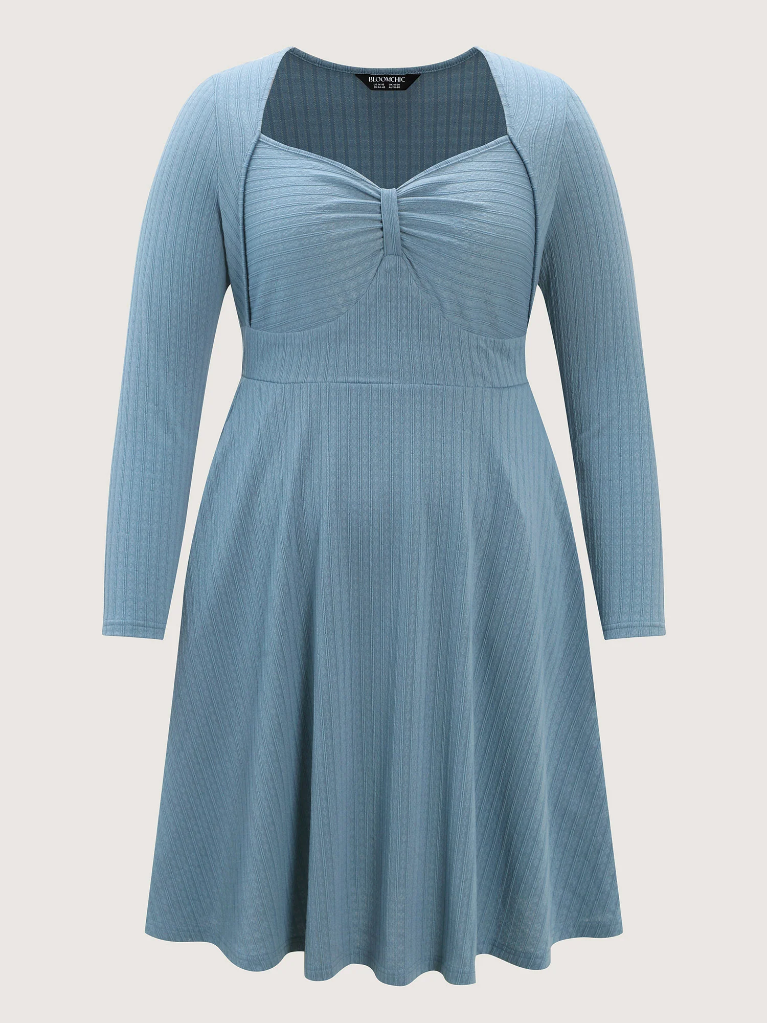 Textured Sweetheart Neckline Pockets Mini Dress - Image 7