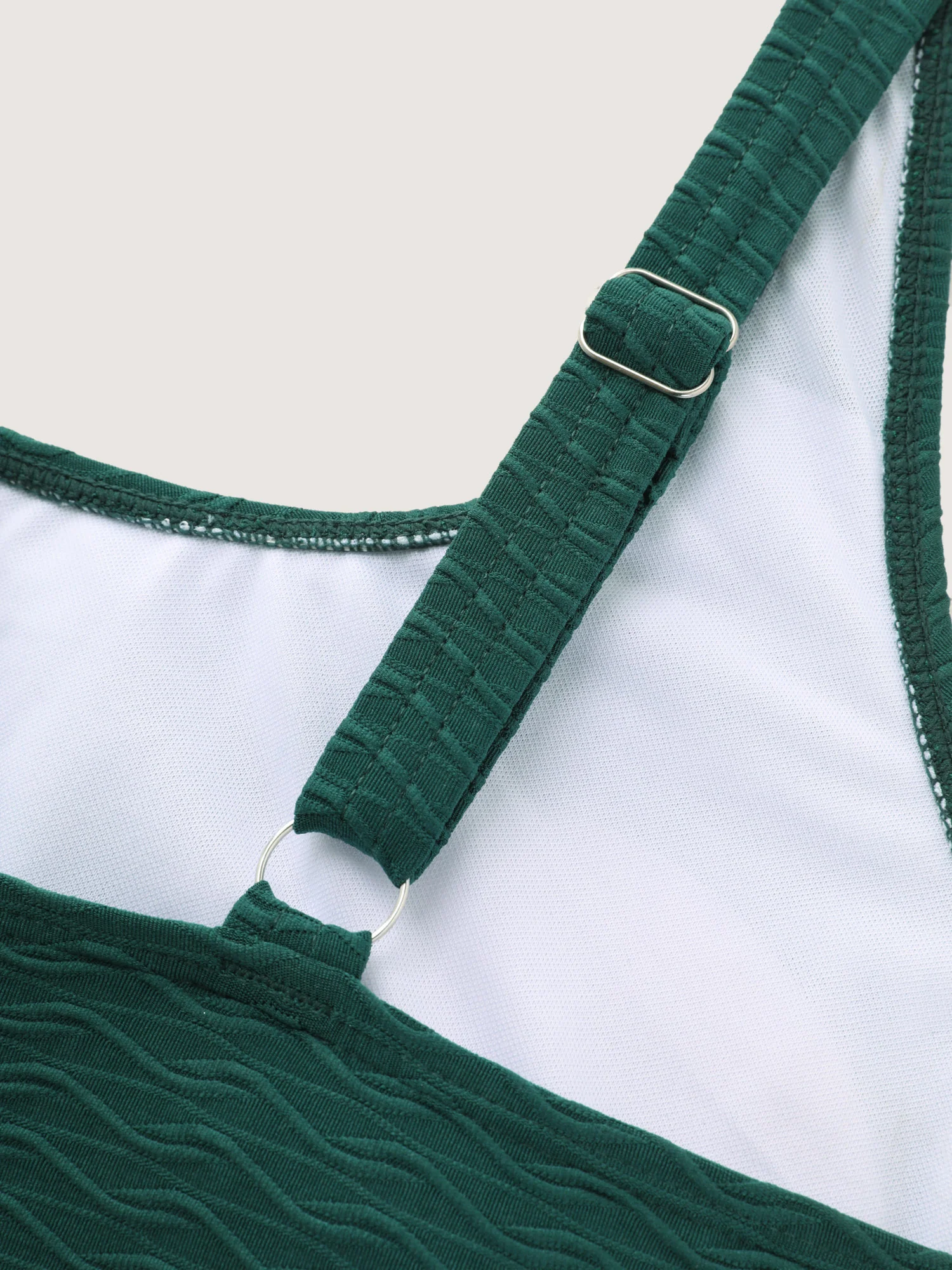 Textured Triangular Waist Bikini Top - Image 6