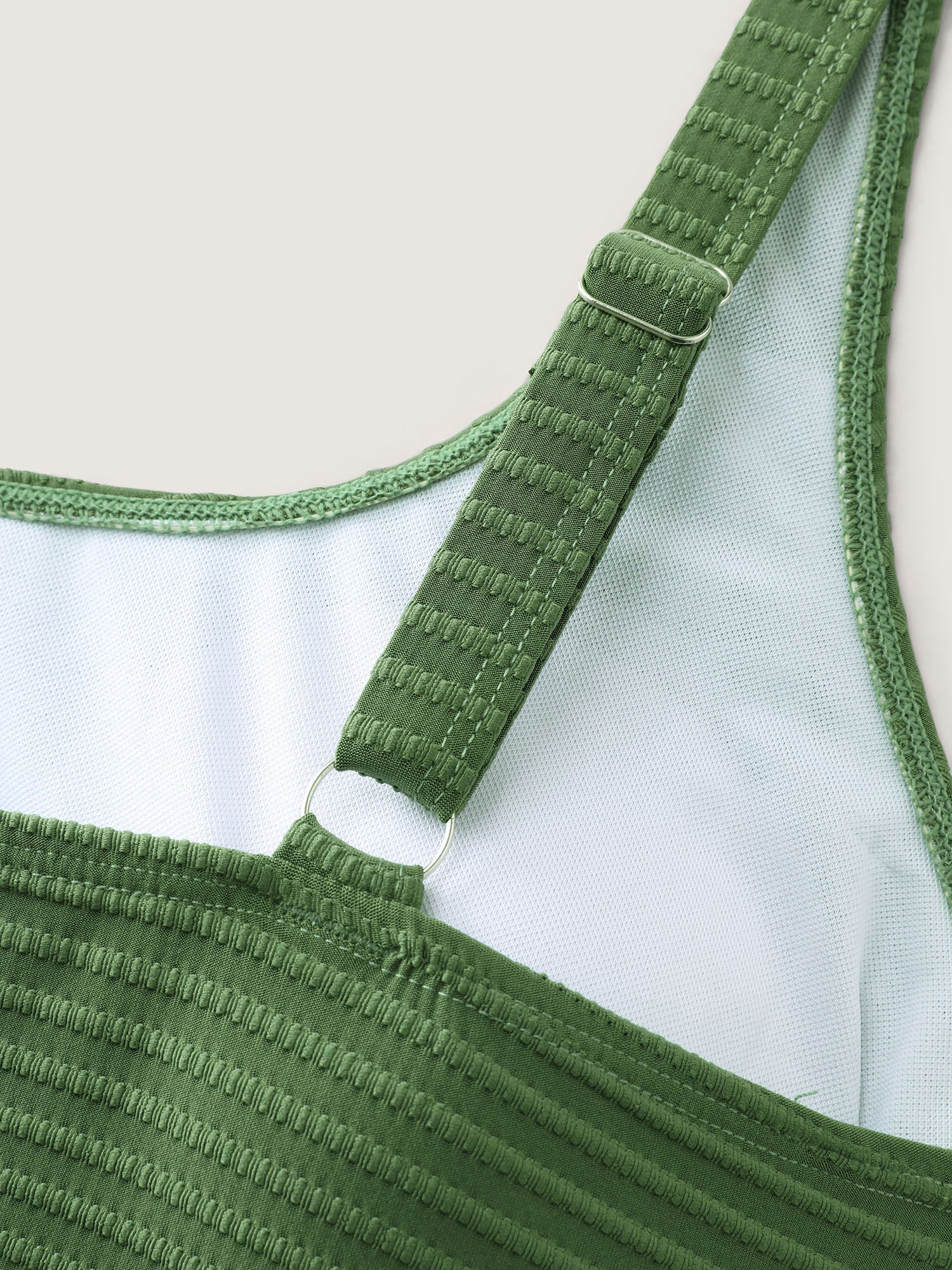 Textured Scoop Neck Bikini Top - Image 6