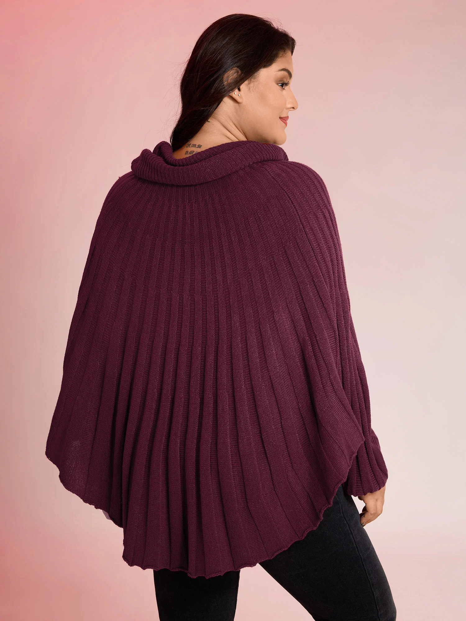 Textured Ulta-Relaxed Drape Stretchy Pullover - Image 4