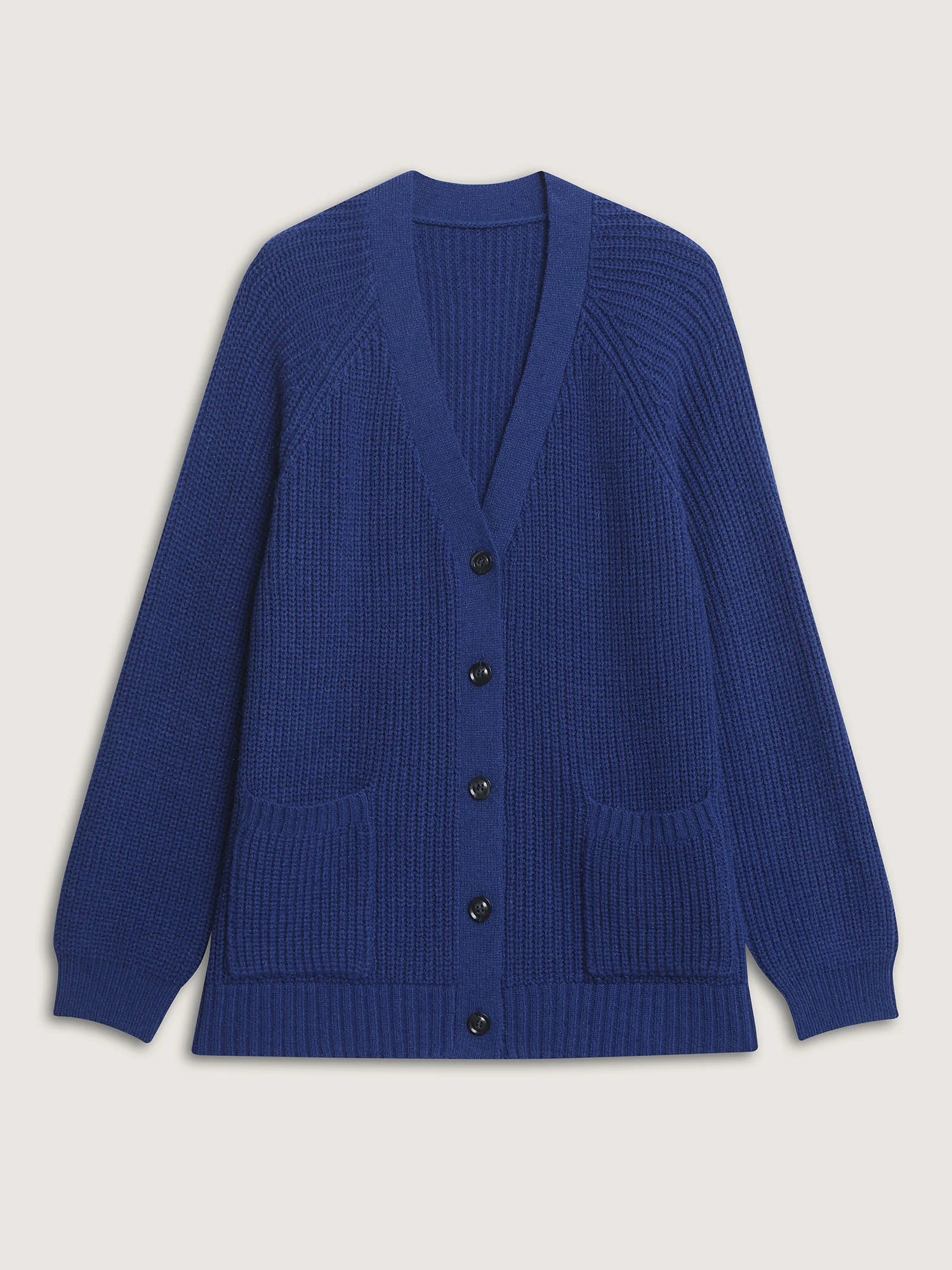 Textured V-Neck Button Knit Cardigan - Image 10