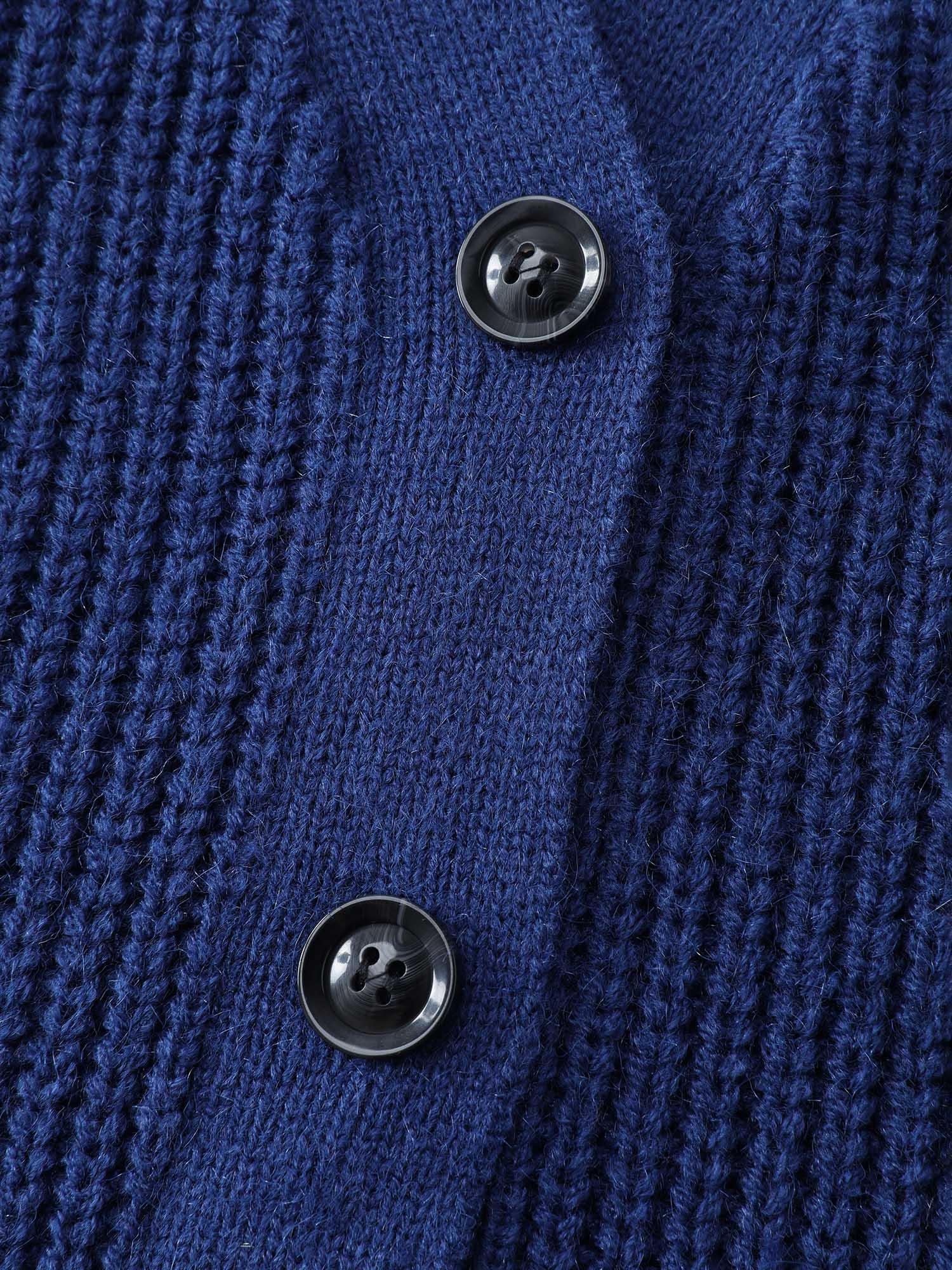 Textured V-Neck Button Knit Cardigan - Image 7