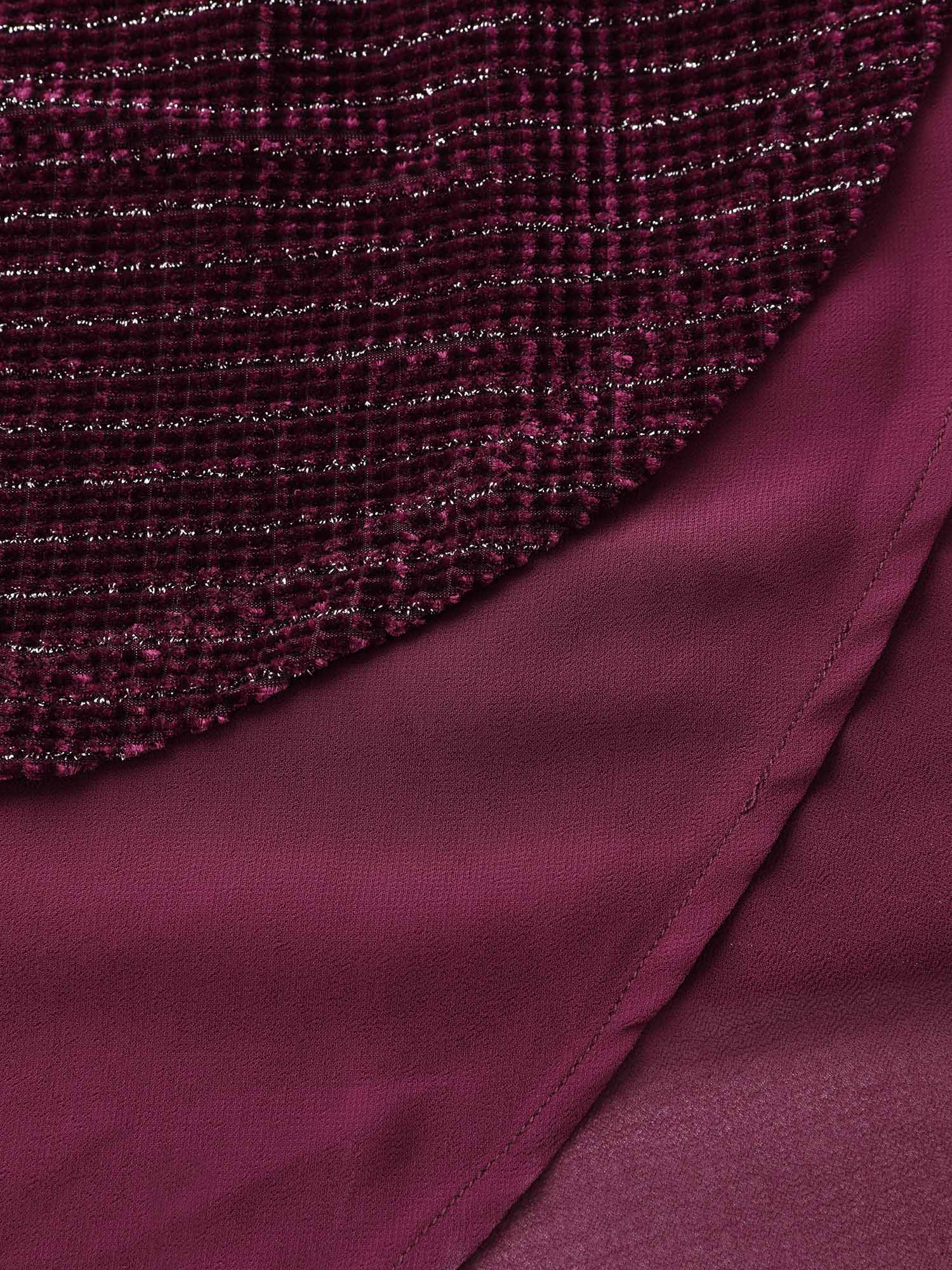 Textured Velvet Spliced Front-Tie Jacket - Image 8