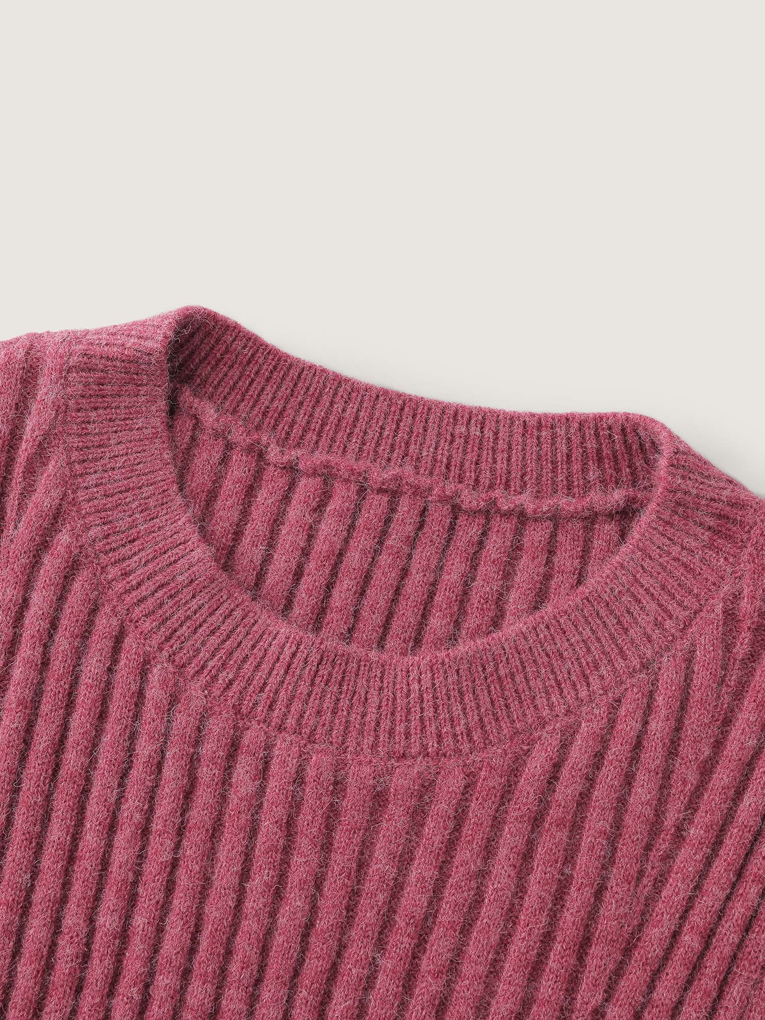 Textured Waist-Defining A-Line Sweater Dress - Image 6