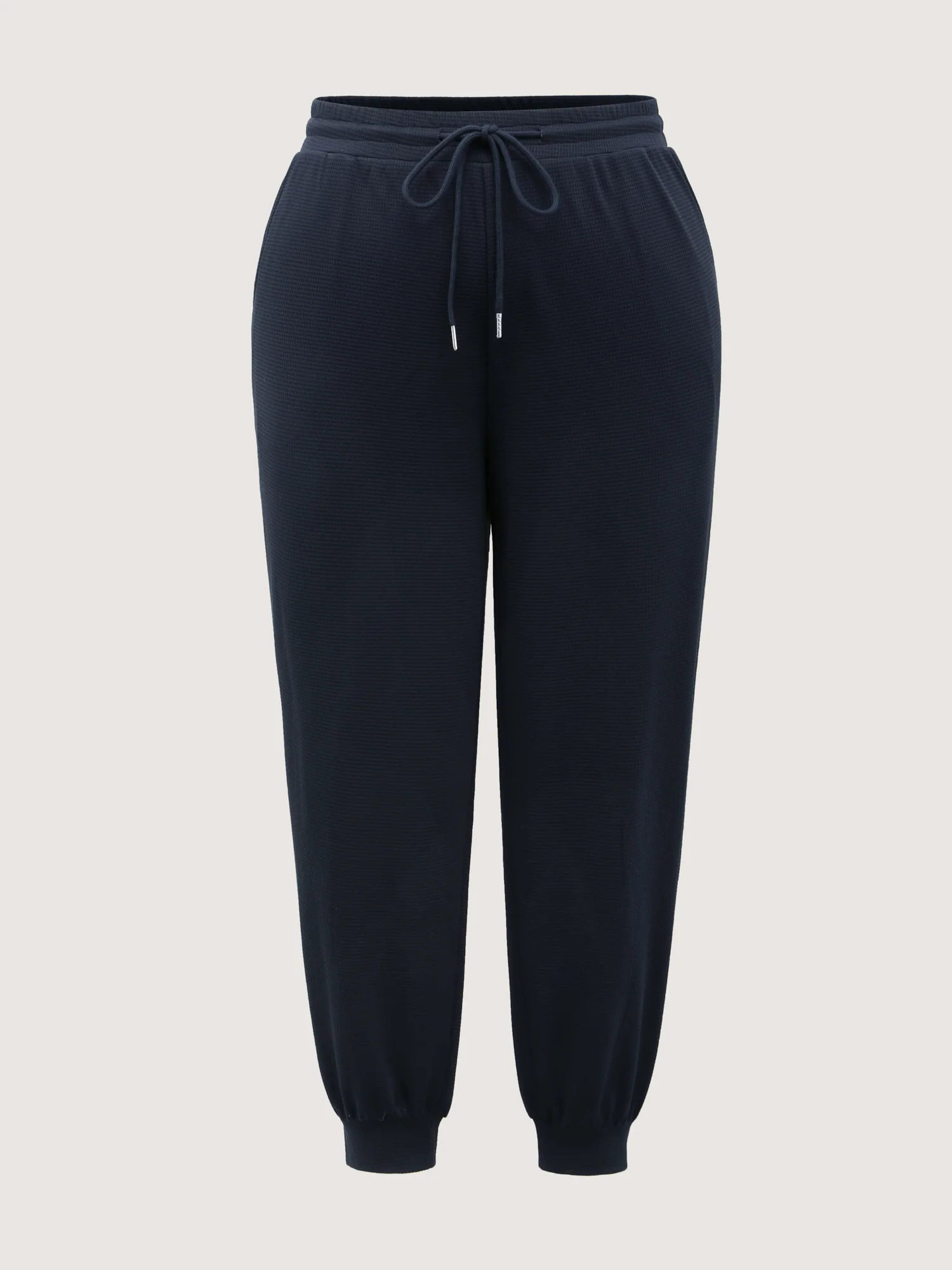 Textured Waist Drawstring Jogger Pants - Image 6