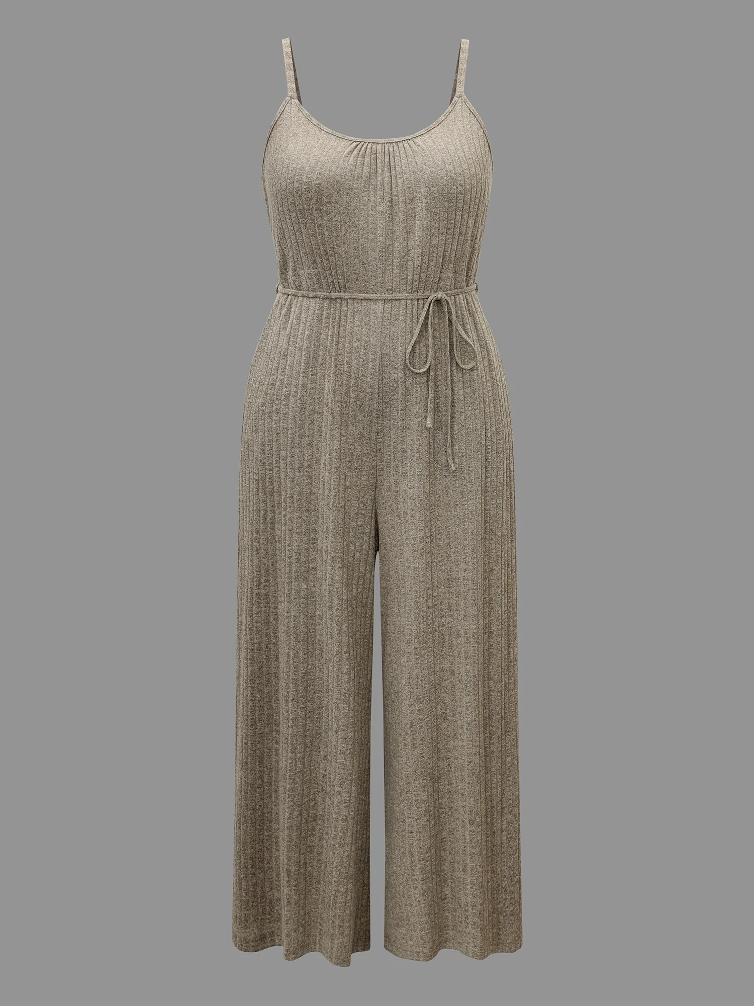 Textured Waist-Tie Pockets Jumpsuit - Image 7
