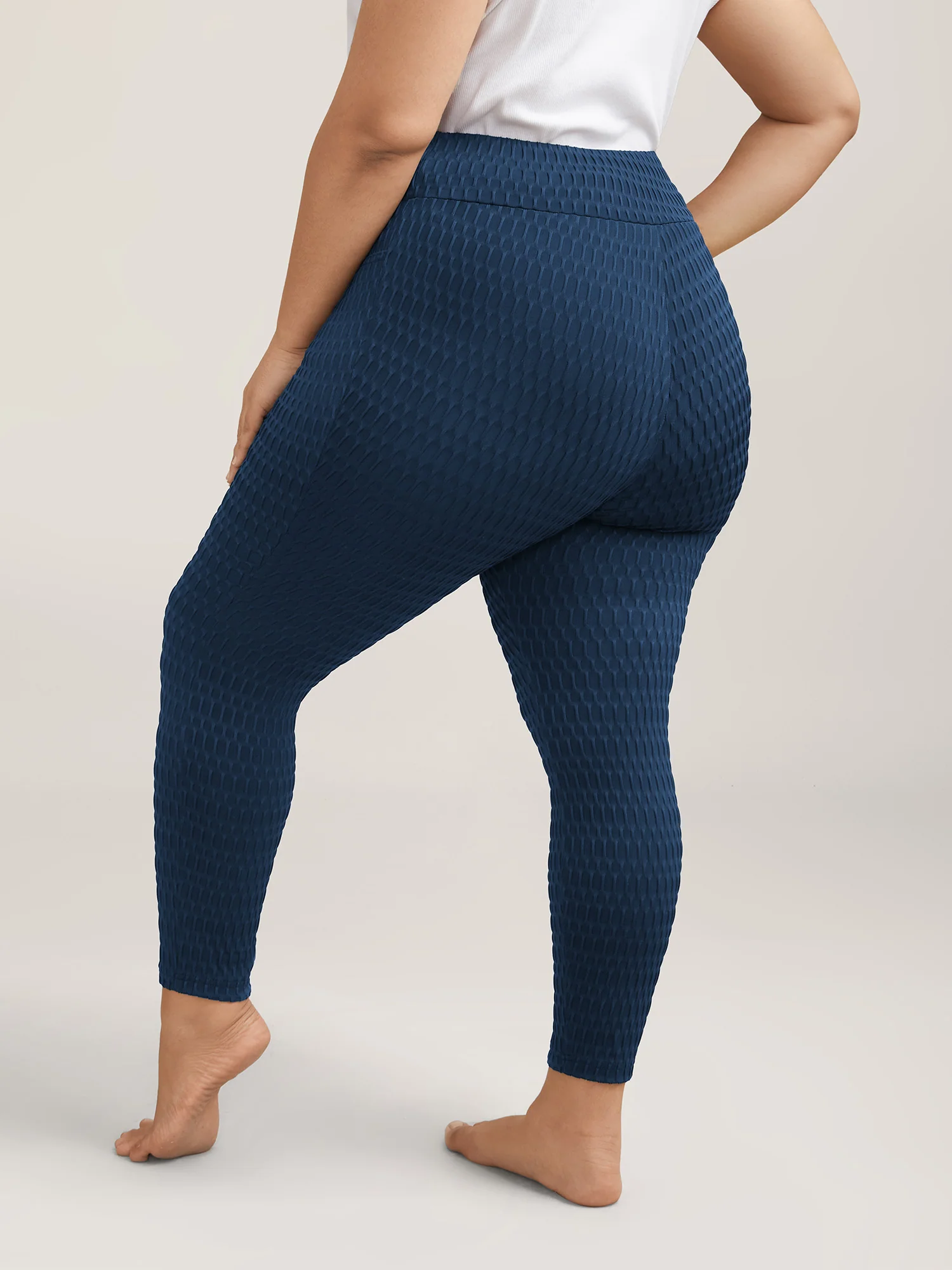 Textured Wide waist Super Stretch Leggings - Image 11