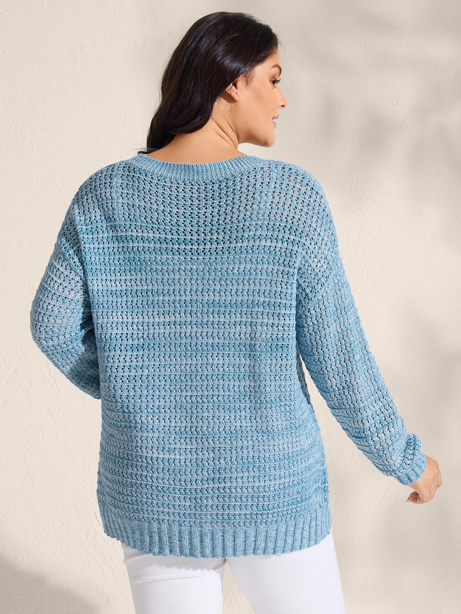 Textured Woven Color Blend Pullover - Image 4