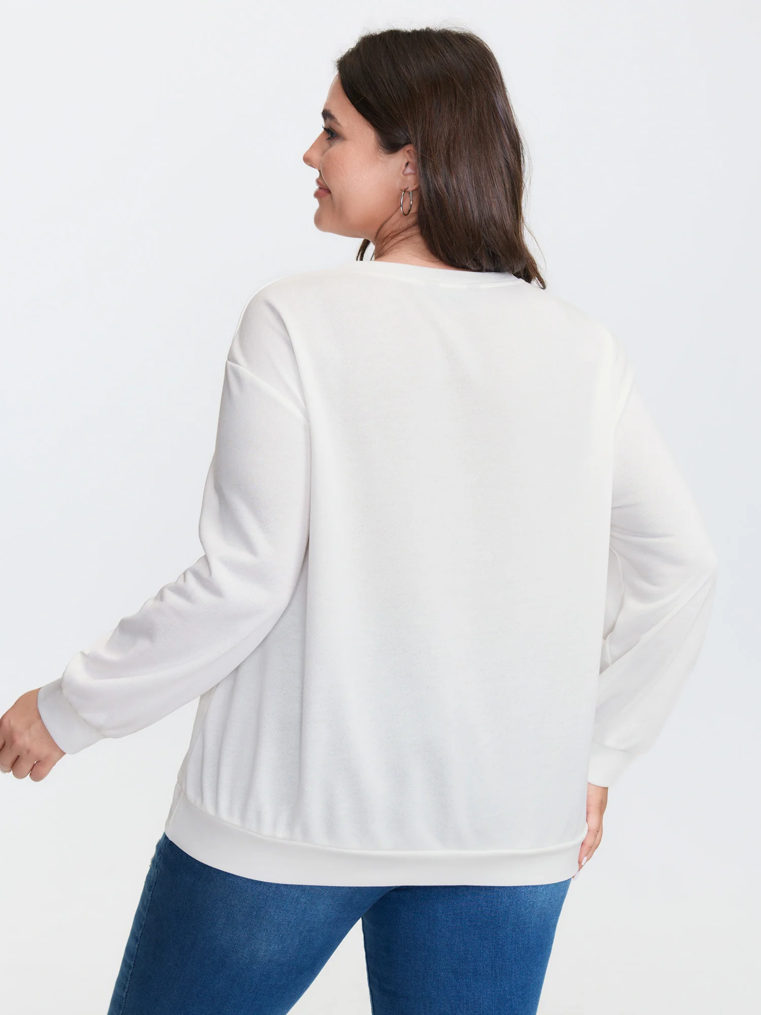 Thanks Motif Relaxed-Fit Drop Shoulder Sweatshirt - Image 5