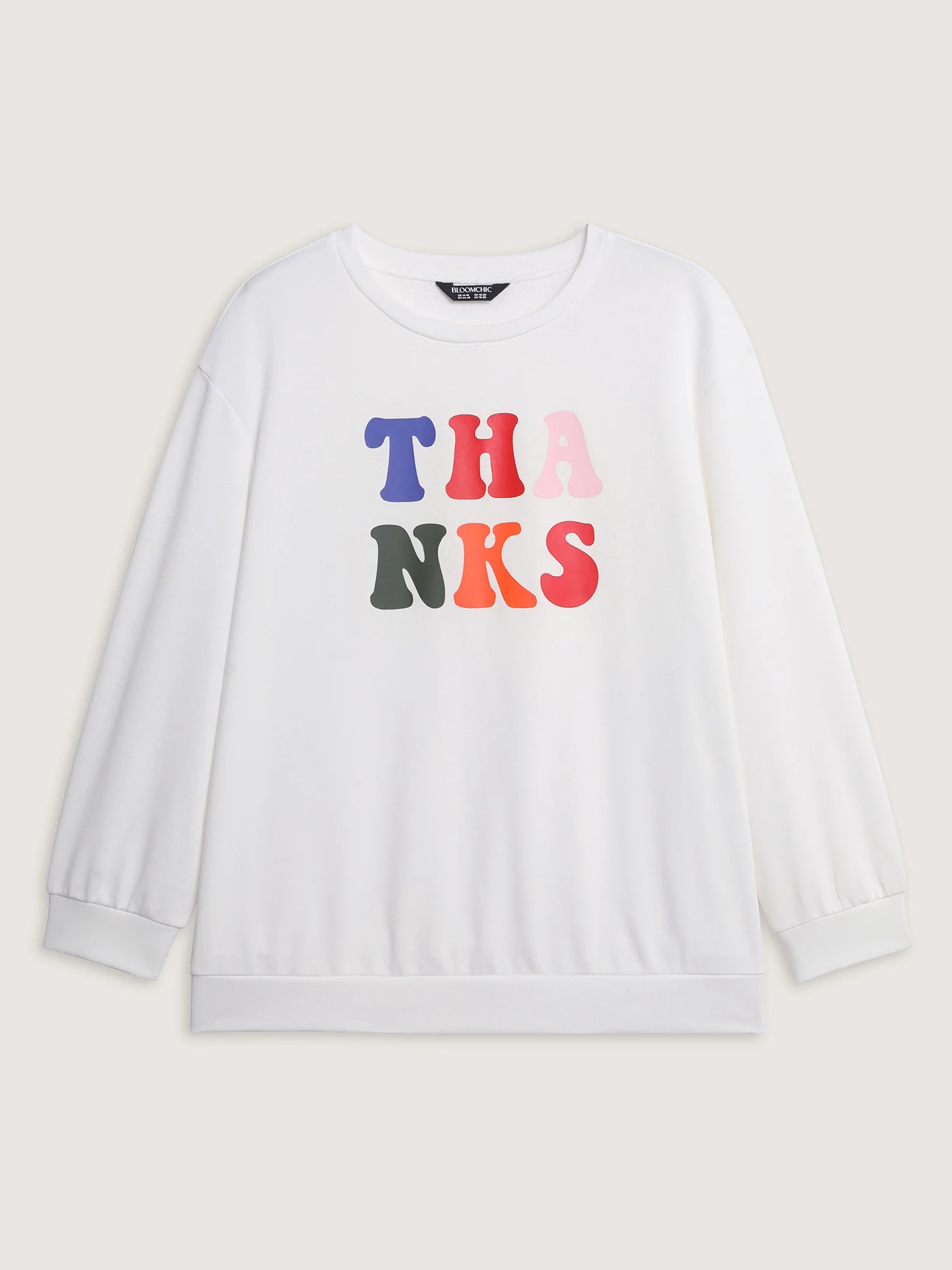Thanks Motif Relaxed-Fit Drop Shoulder Sweatshirt - Image 8