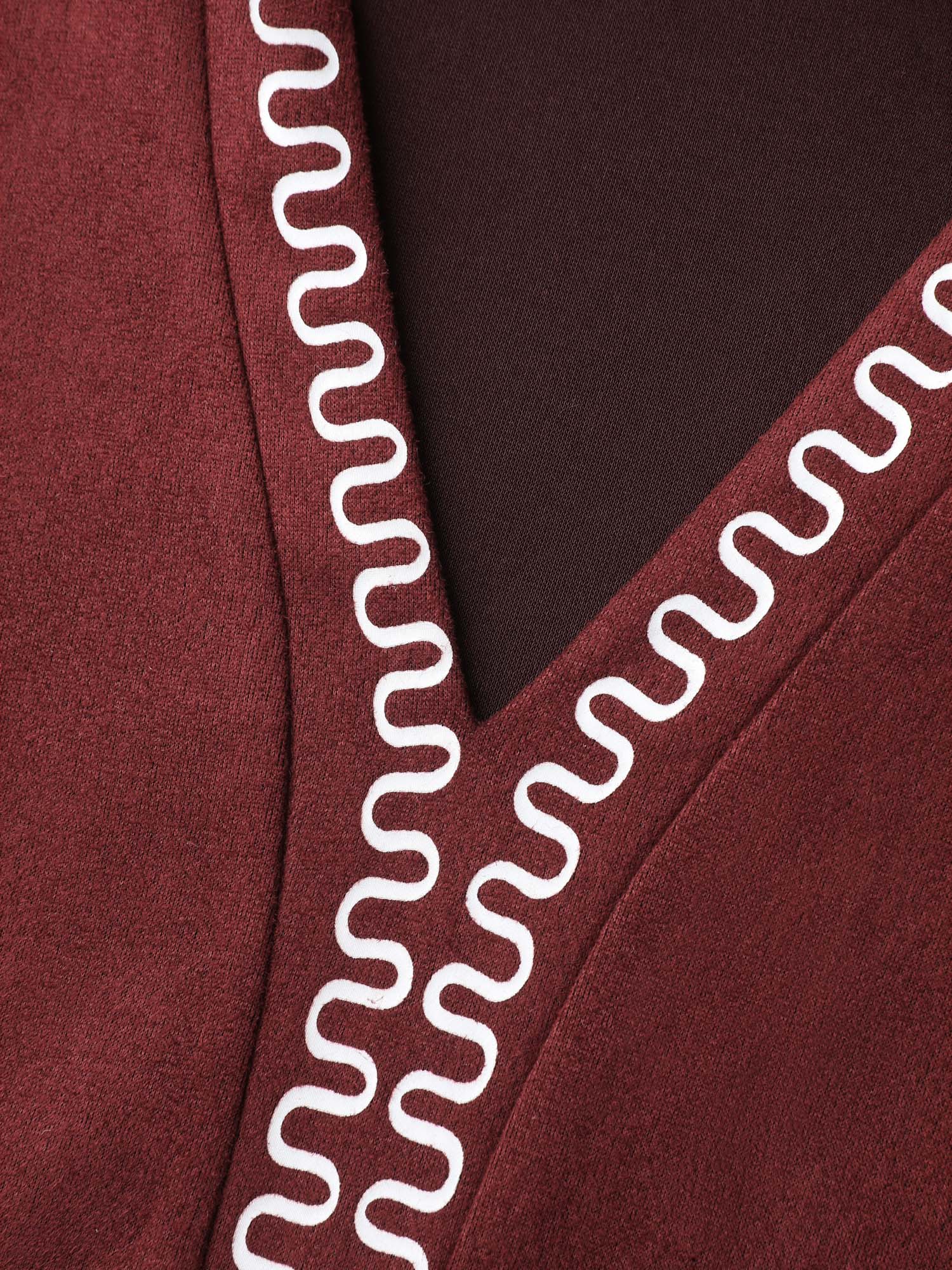 Thread Embroidery Tiered Pockets Mini Dress - Image 6