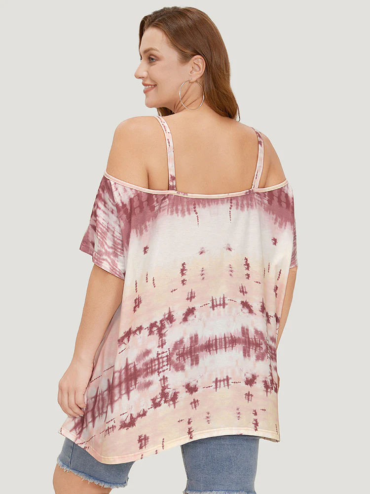 Tie Dye Asymmetrical Hem Cami T-shirt - Image 6