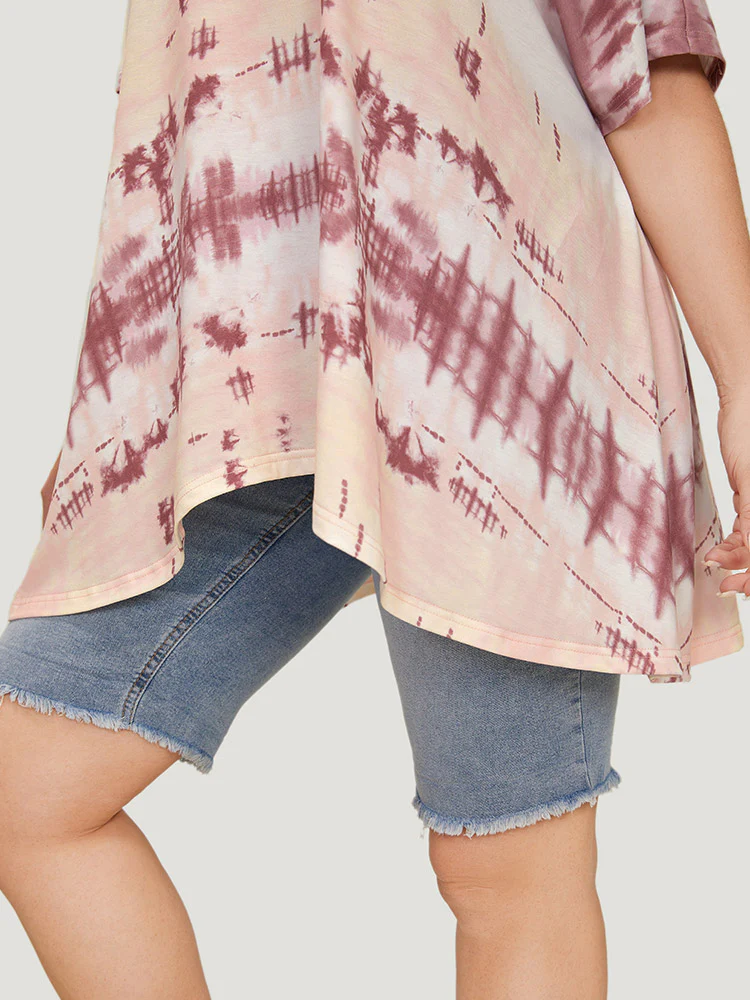 Tie Dye Asymmetrical Hem Cami T-shirt - Image 8