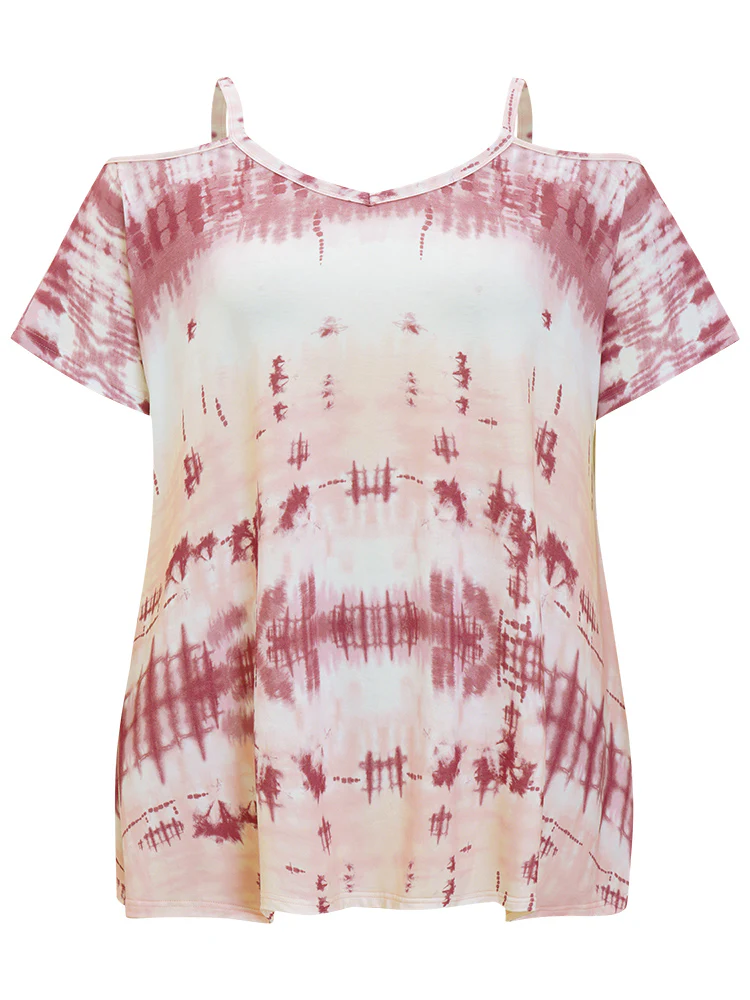 Tie Dye Asymmetrical Hem Cami T-shirt - Image 9