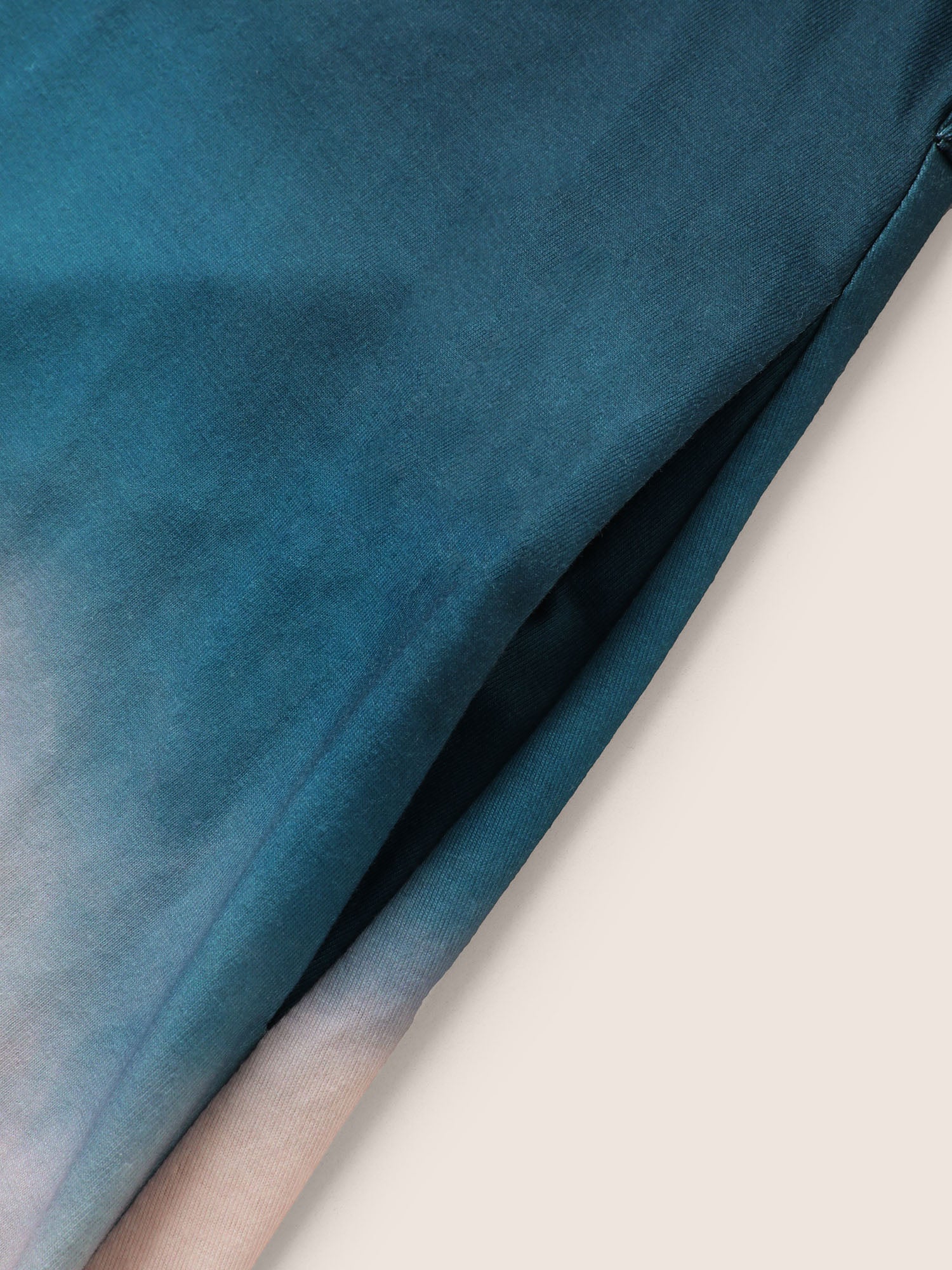 Tie Dye Belted Gathered Asymmetrical Hem Dress - Image 5