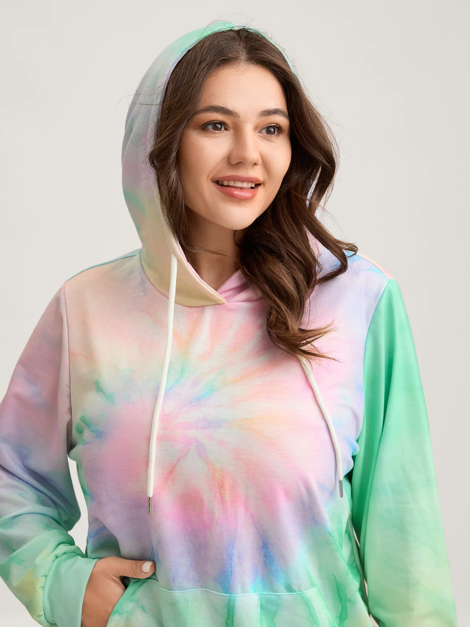 Tie-Dye Blend Pockets Hoodie - Image 2