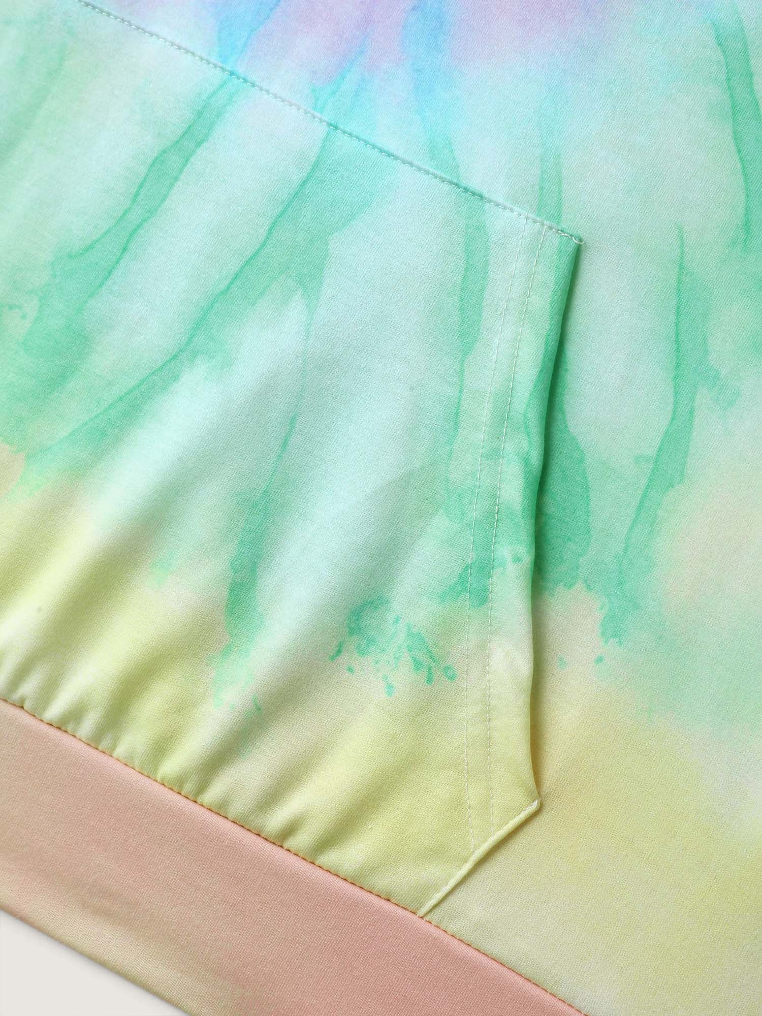 Tie-Dye Blend Pockets Hoodie - Image 6