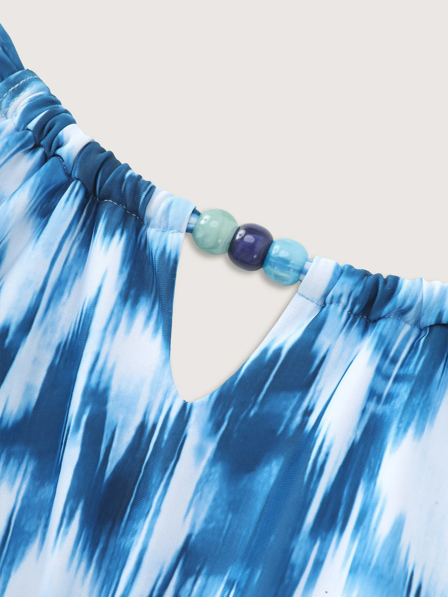 Tie-Dye Effect Keyhole Neckline One-Piece Swim - Image 7