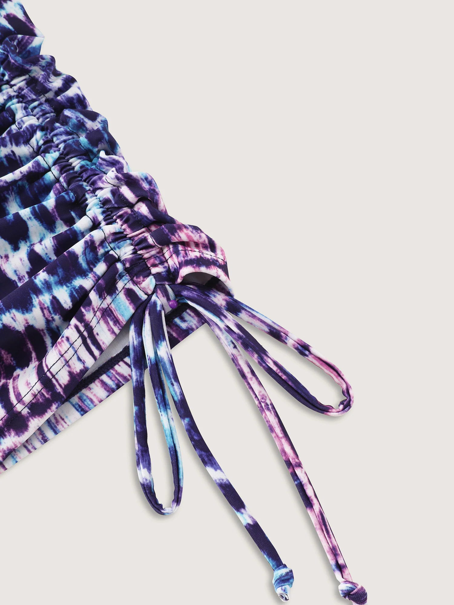 Tie-Dye Effect Scoop Neckline Swim Top - Image 6