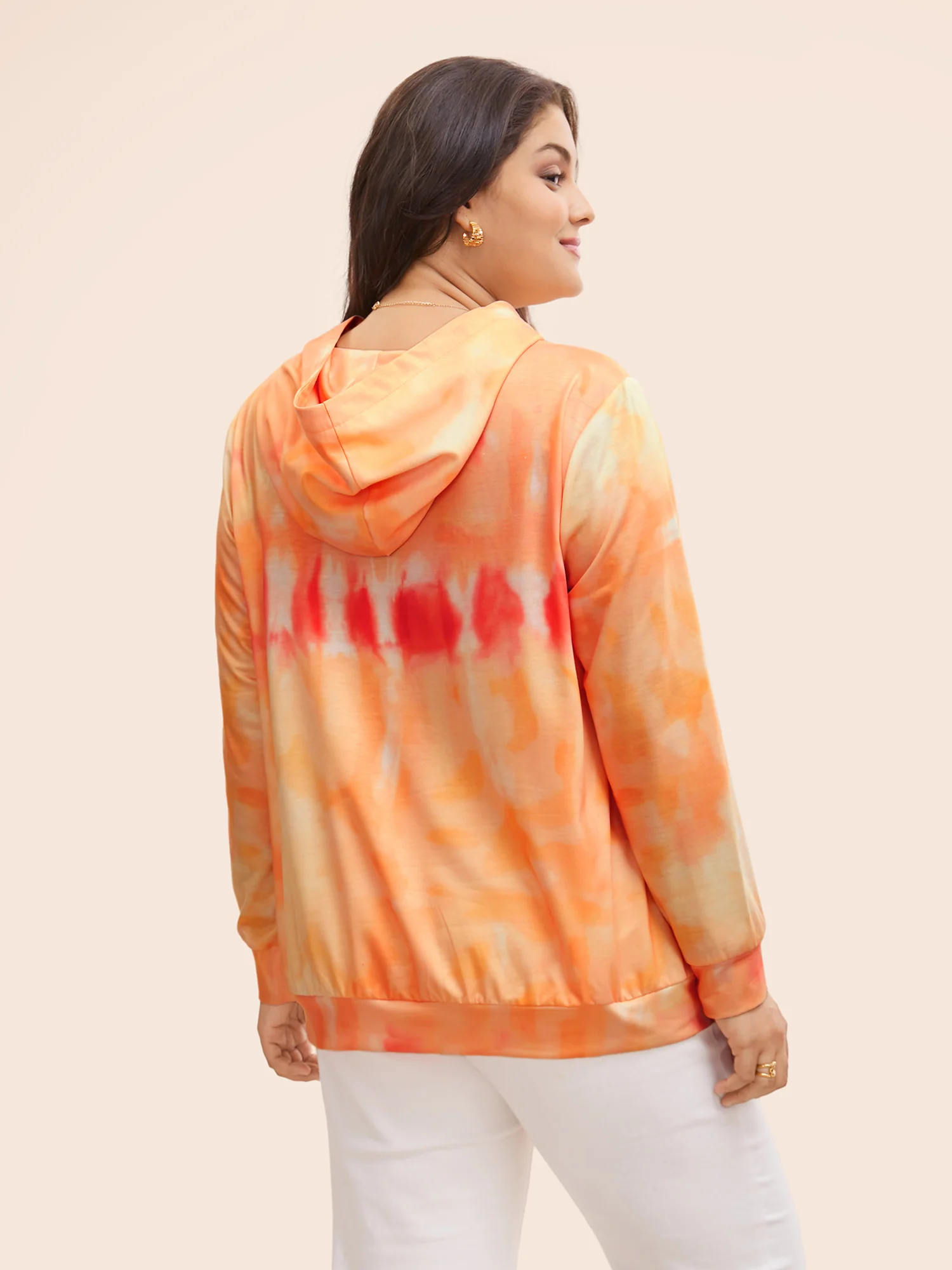 Tie Dye Hooded Kangaroo Pocket Sweatshirt - Image 2