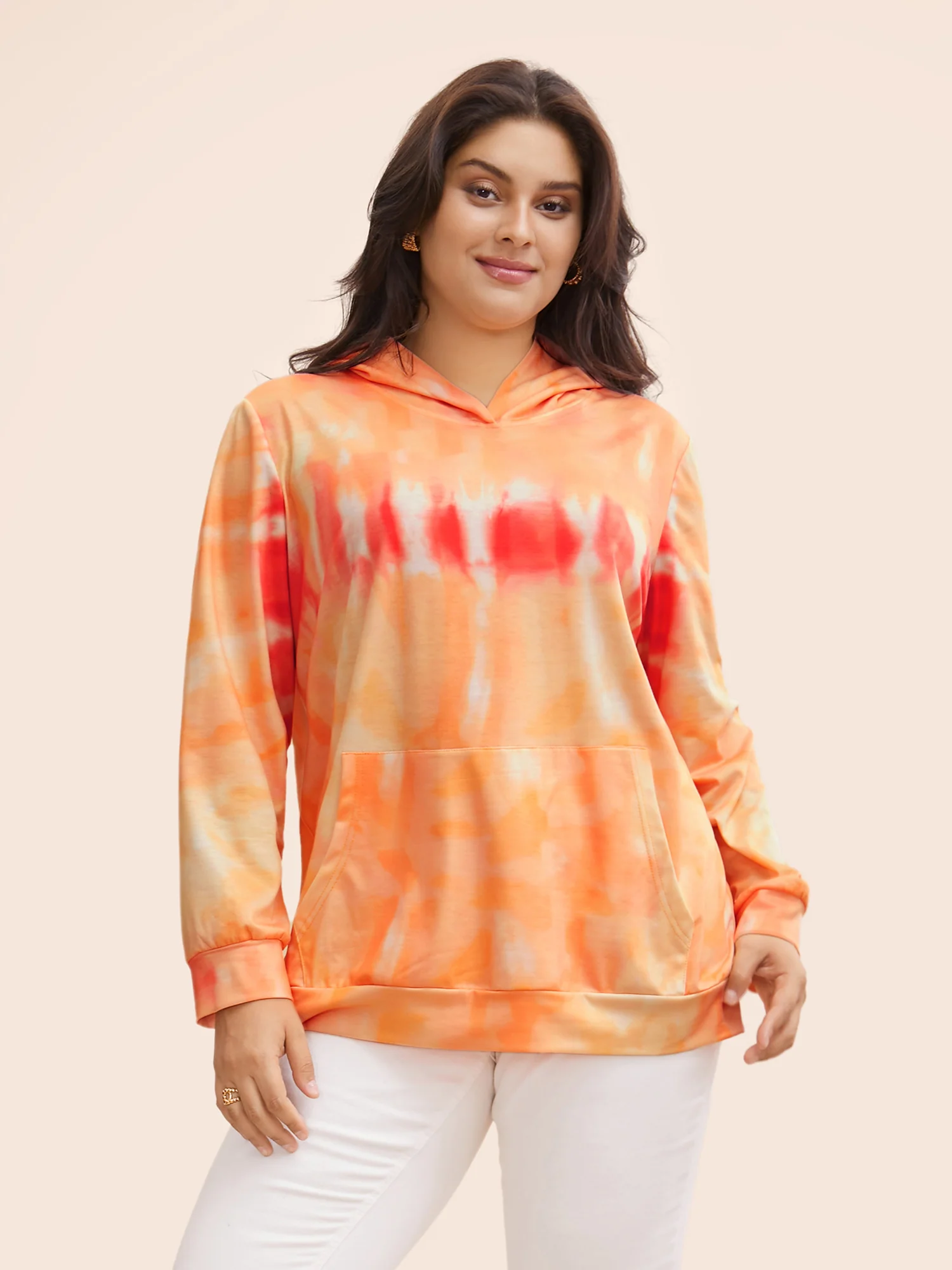 Tie Dye Hooded Kangaroo Pocket Sweatshirt - Image 4