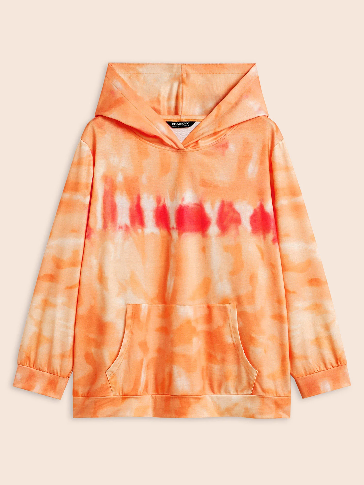 Tie Dye Hooded Kangaroo Pocket Sweatshirt - Image 7