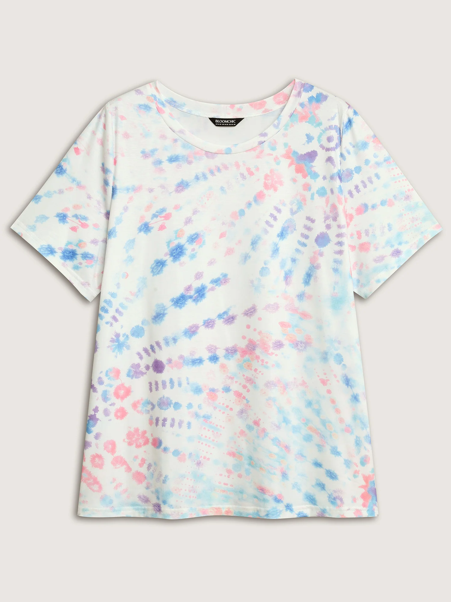 Tie-Dye Ombre Round Neck T-Shirt - Image 7