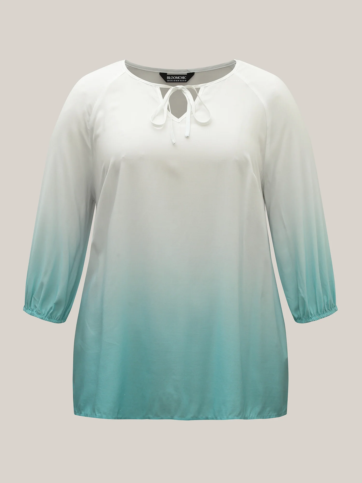Tie-Dye Rayon Neck Tie Blouse - Image 7