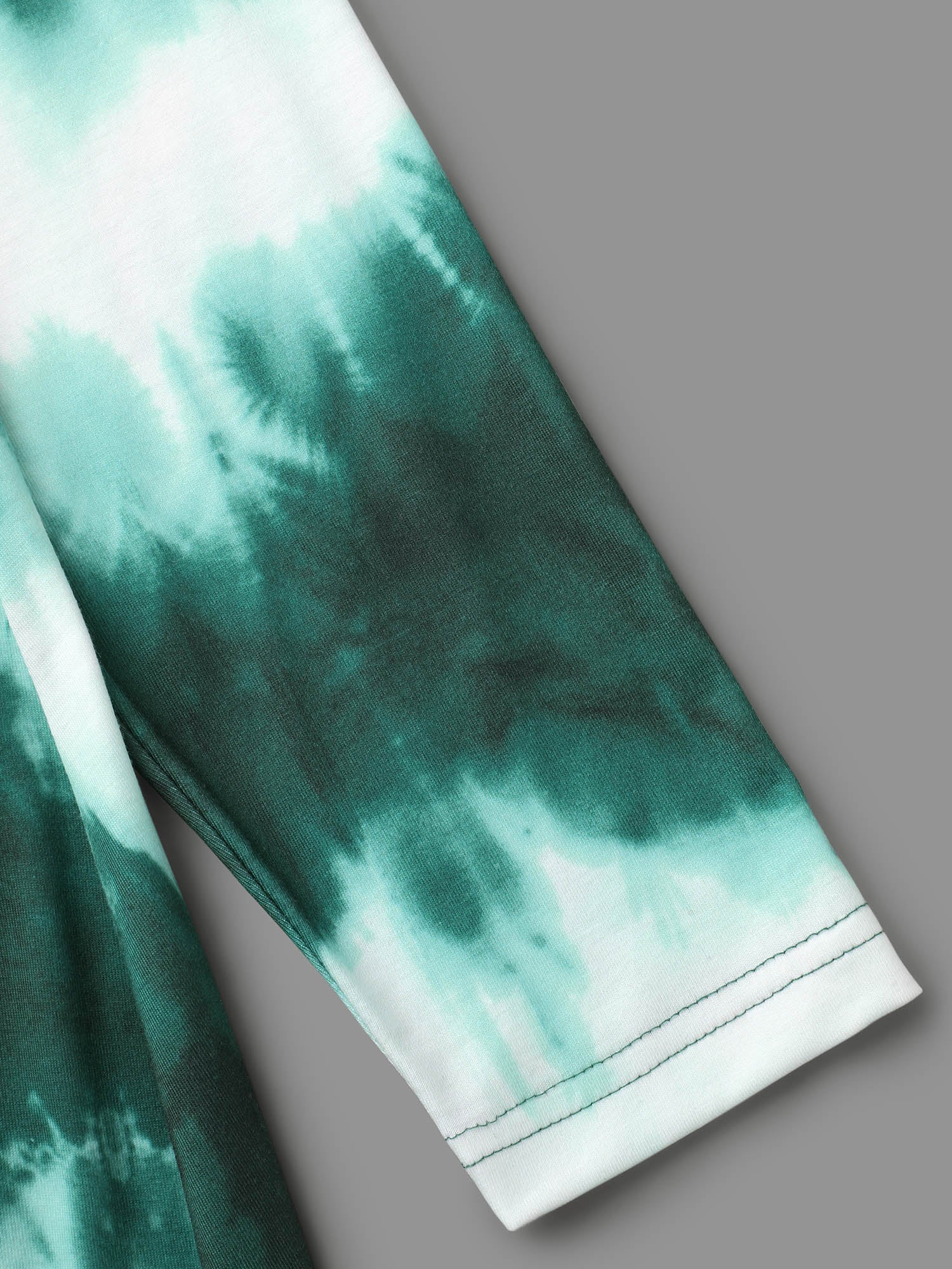Tie-Dye Round Neck Midi Knit Dress - Image 7