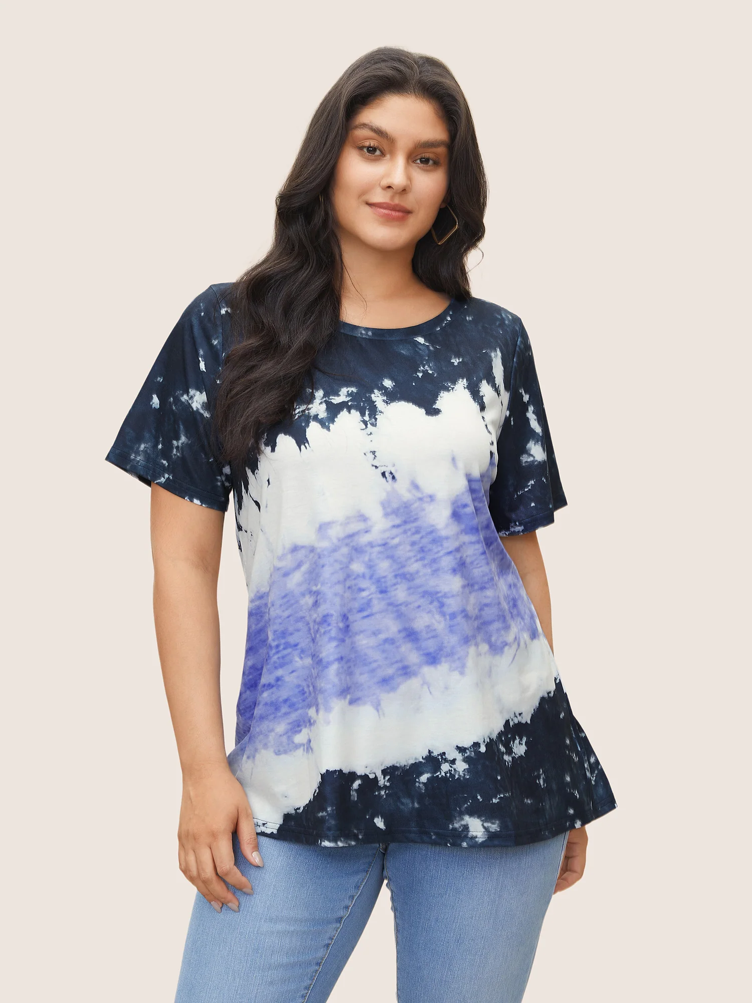 Tie Dye Round Neck T-shirt - Image 13