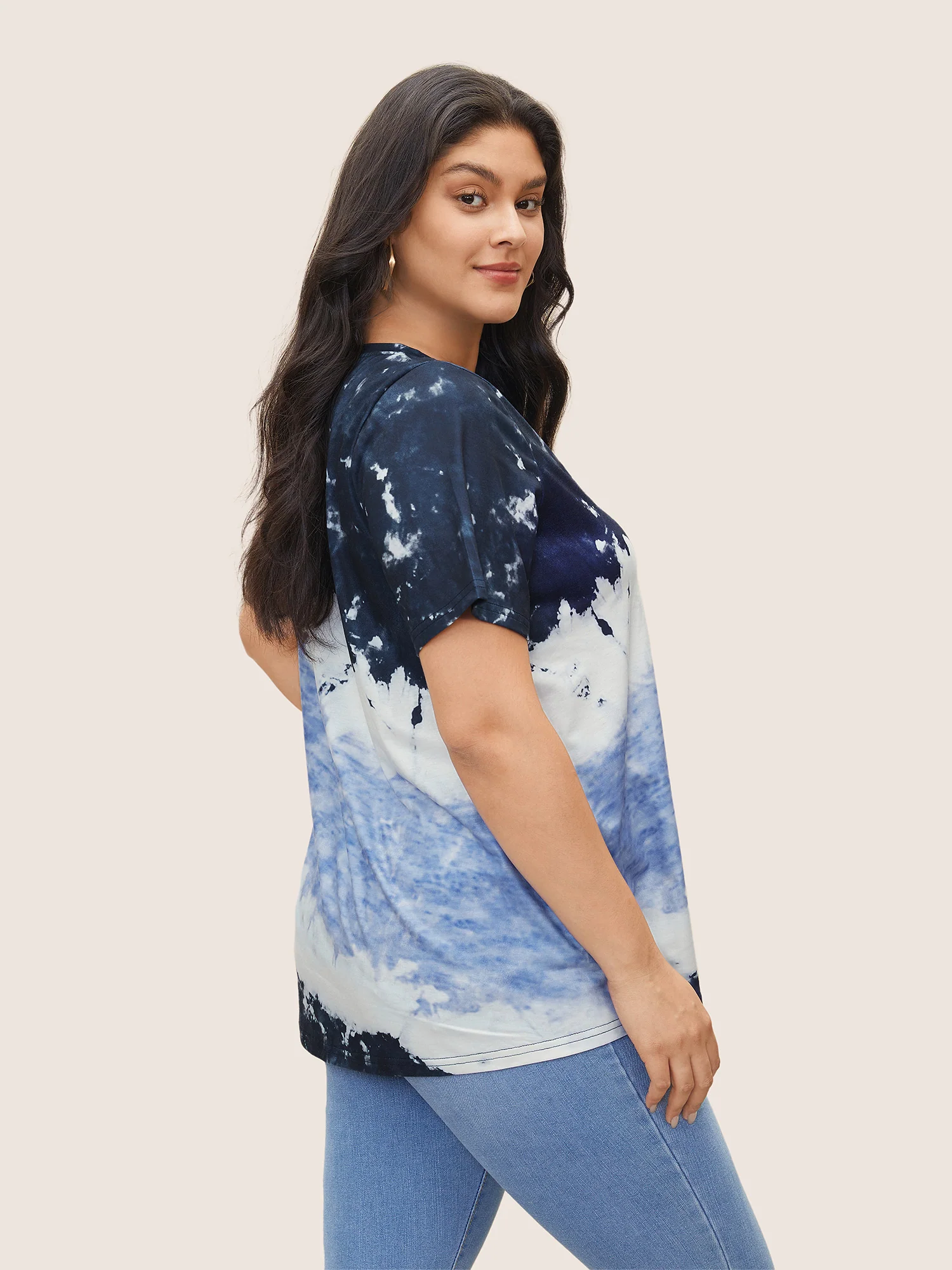 Tie Dye Round Neck T-shirt - Image 14