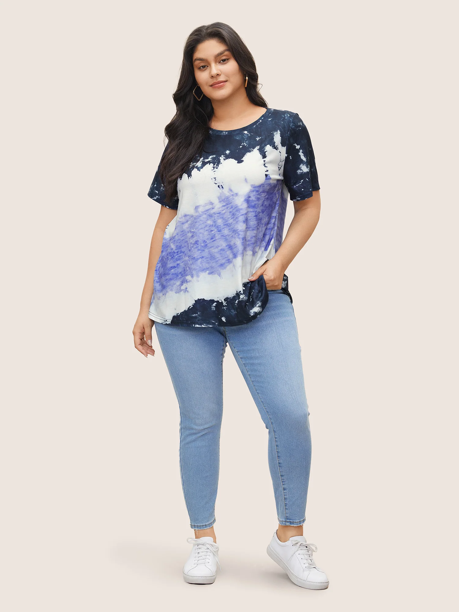 Tie Dye Round Neck T-shirt - Image 15