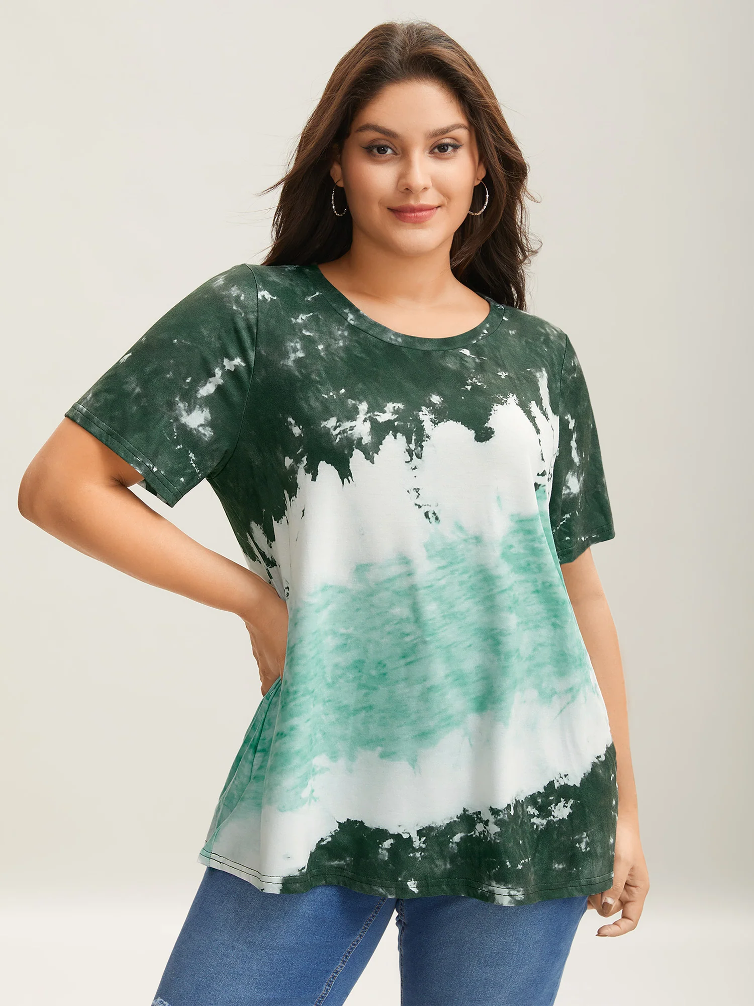 Tie Dye Round Neck T-shirt - Image 19