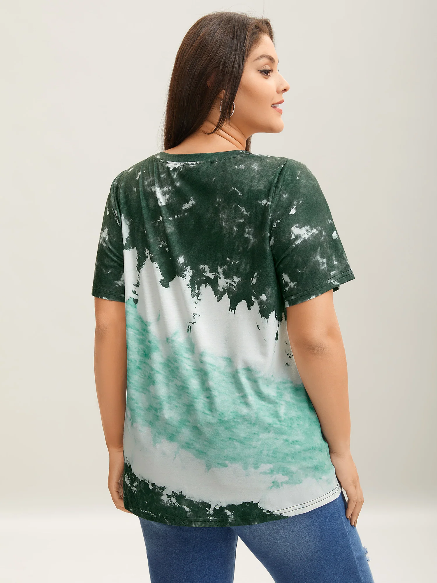 Tie Dye Round Neck T-shirt - Image 22