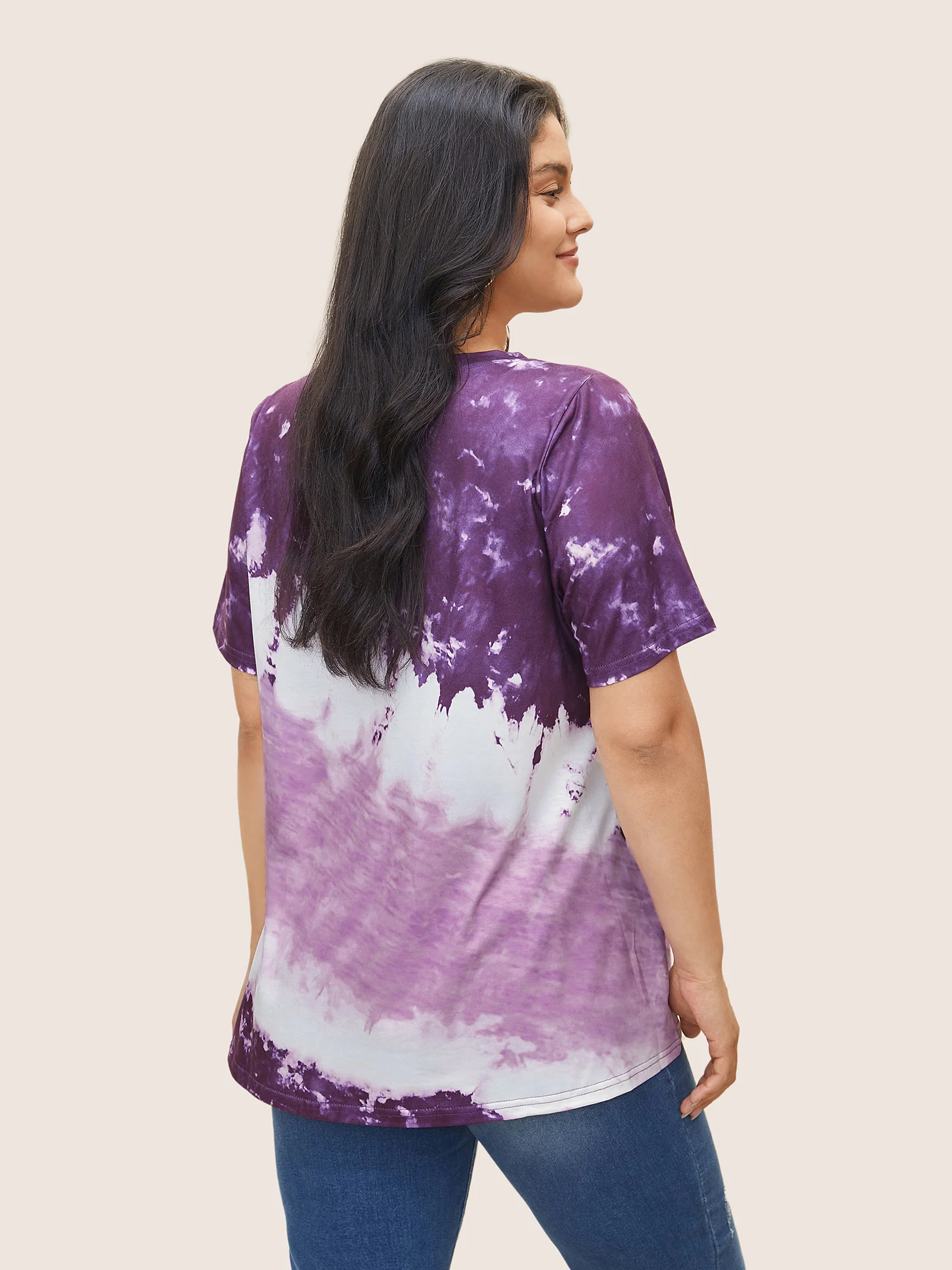 Tie Dye Round Neck T-shirt - Image 8