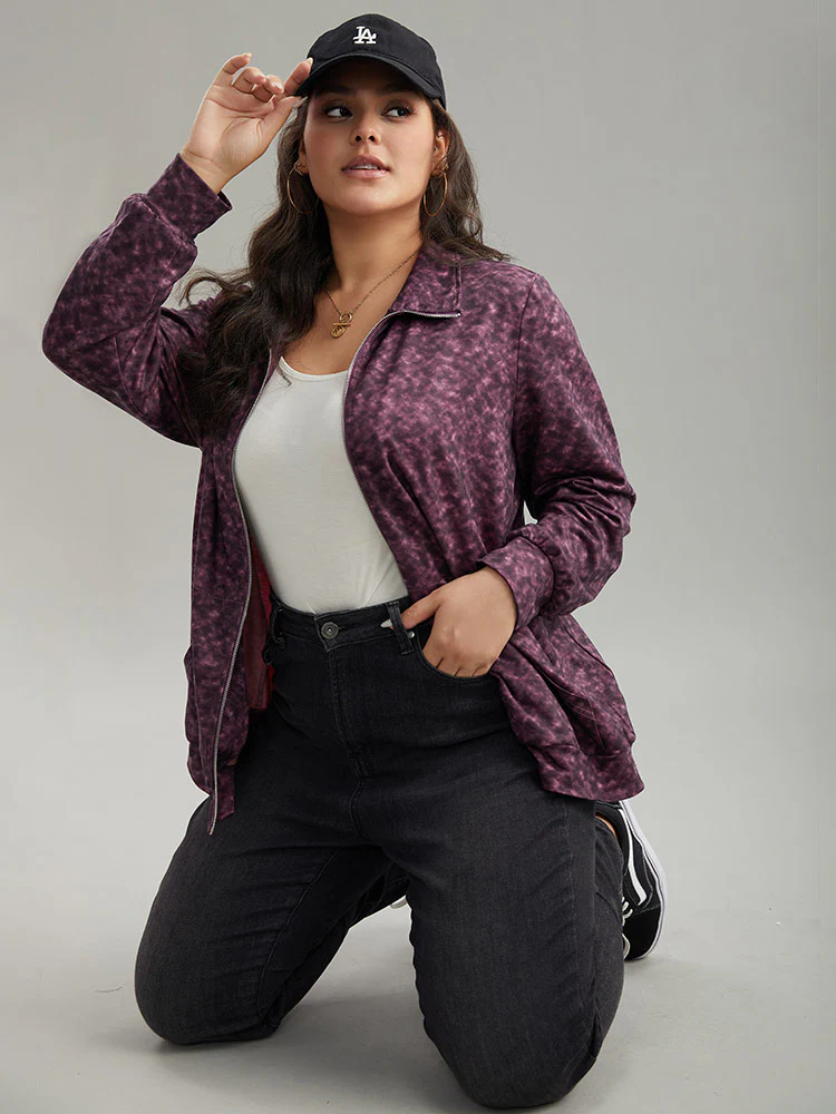 Tie Dye Zipper Fly Pocket Jacket - Image 5