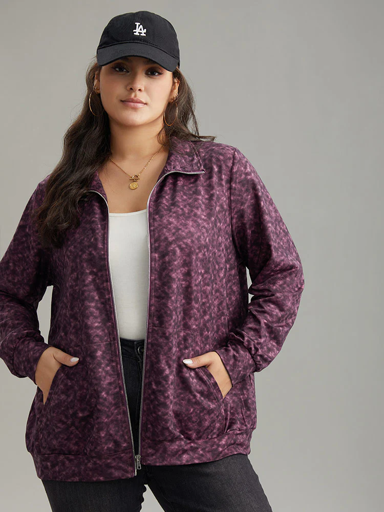 Tie Dye Zipper Fly Pocket Jacket - Image 6
