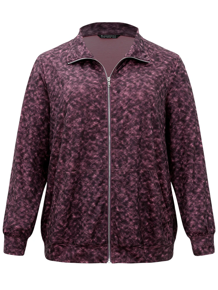 Tie Dye Zipper Fly Pocket Jacket - Image 9