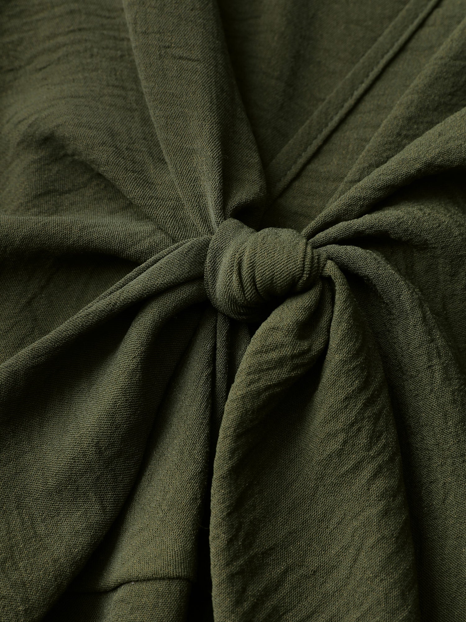 Tie-Front Three Quarter Sleeve Jumpsuit - Image 5