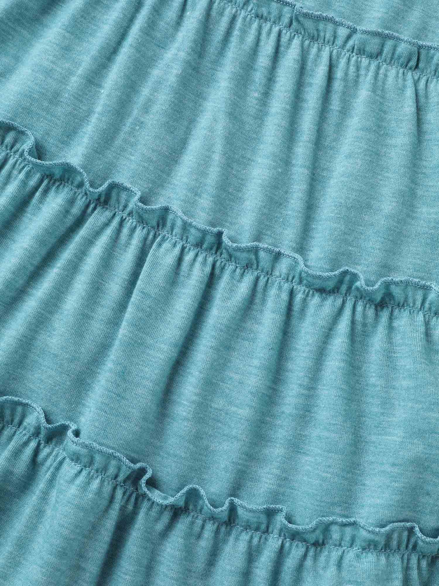 Tiered Petal Trim Crew Neck T-Shirt - Image 5