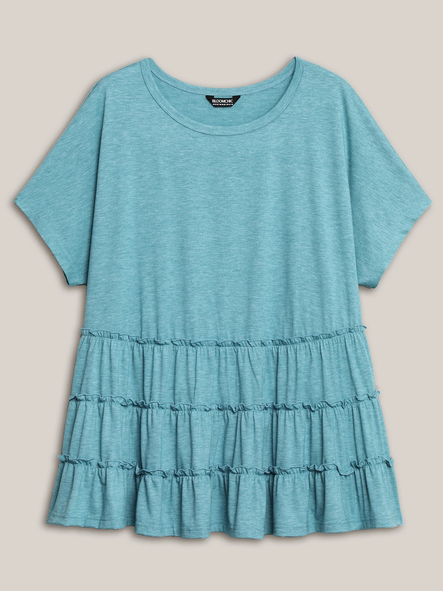 Tiered Petal Trim Crew Neck T-Shirt - Image 6