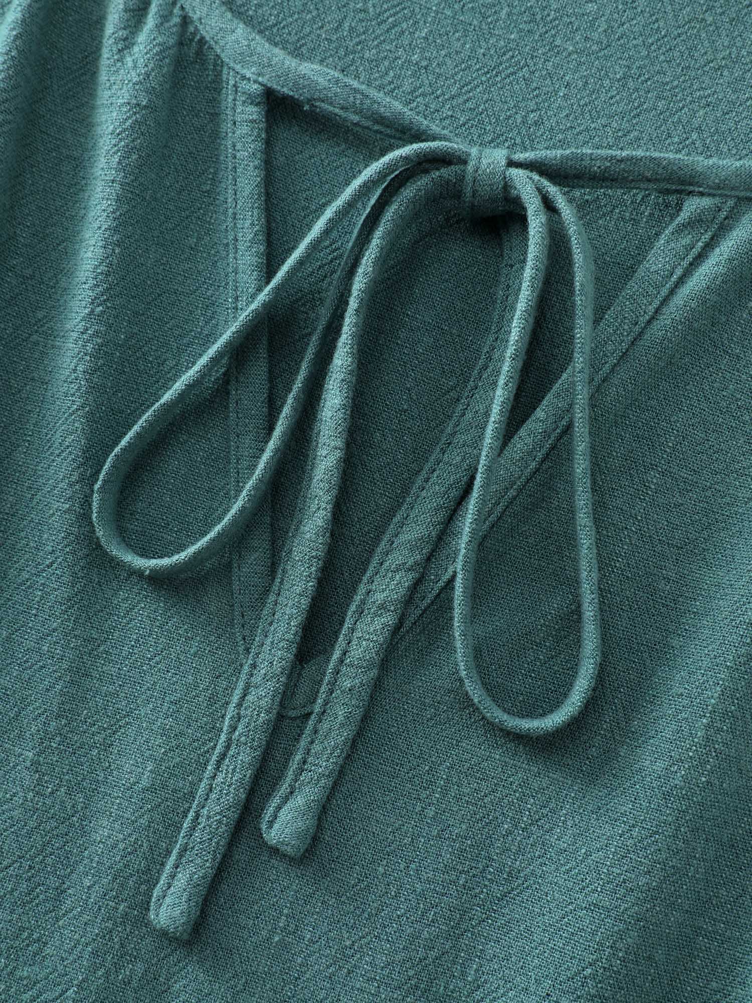 Rayon Linen Blend Tiered Sleeve Mini Dress - Image 5