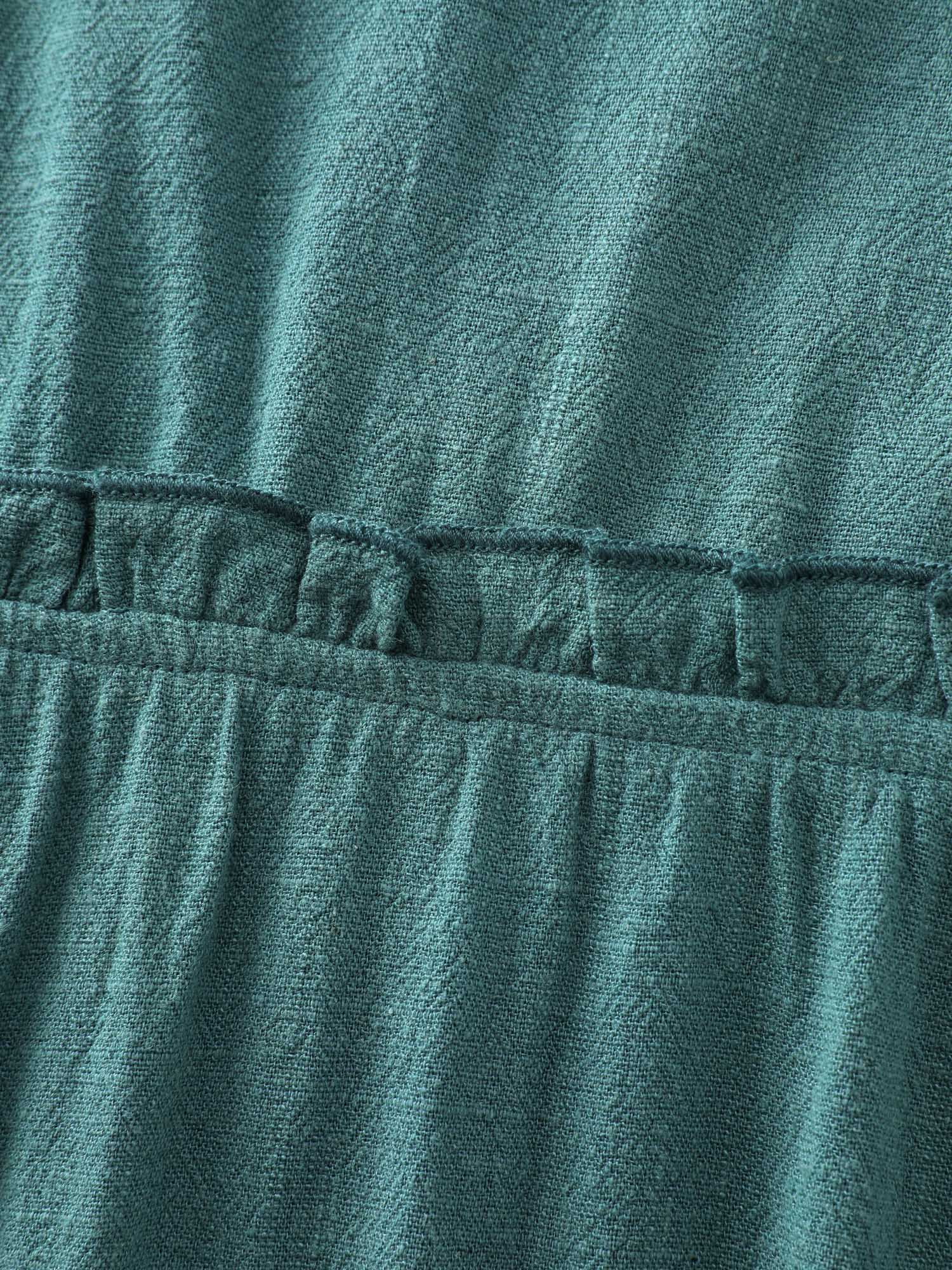 Rayon Linen Blend Tiered Sleeve Mini Dress - Image 6