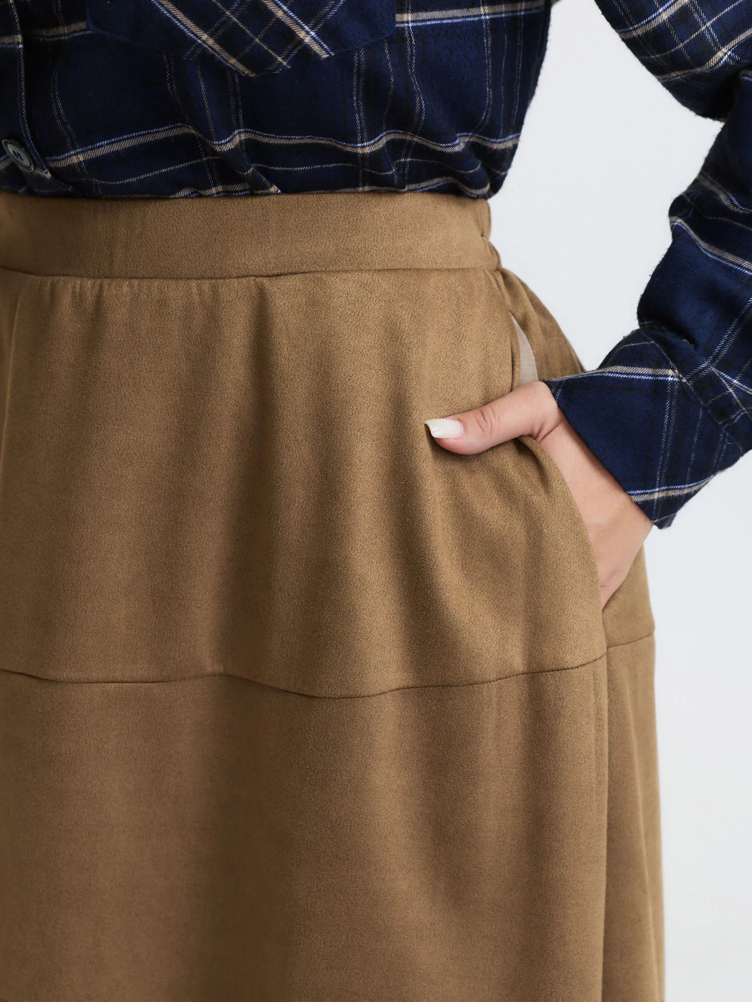 Tiered Solid Maxi Skirt - Image 3