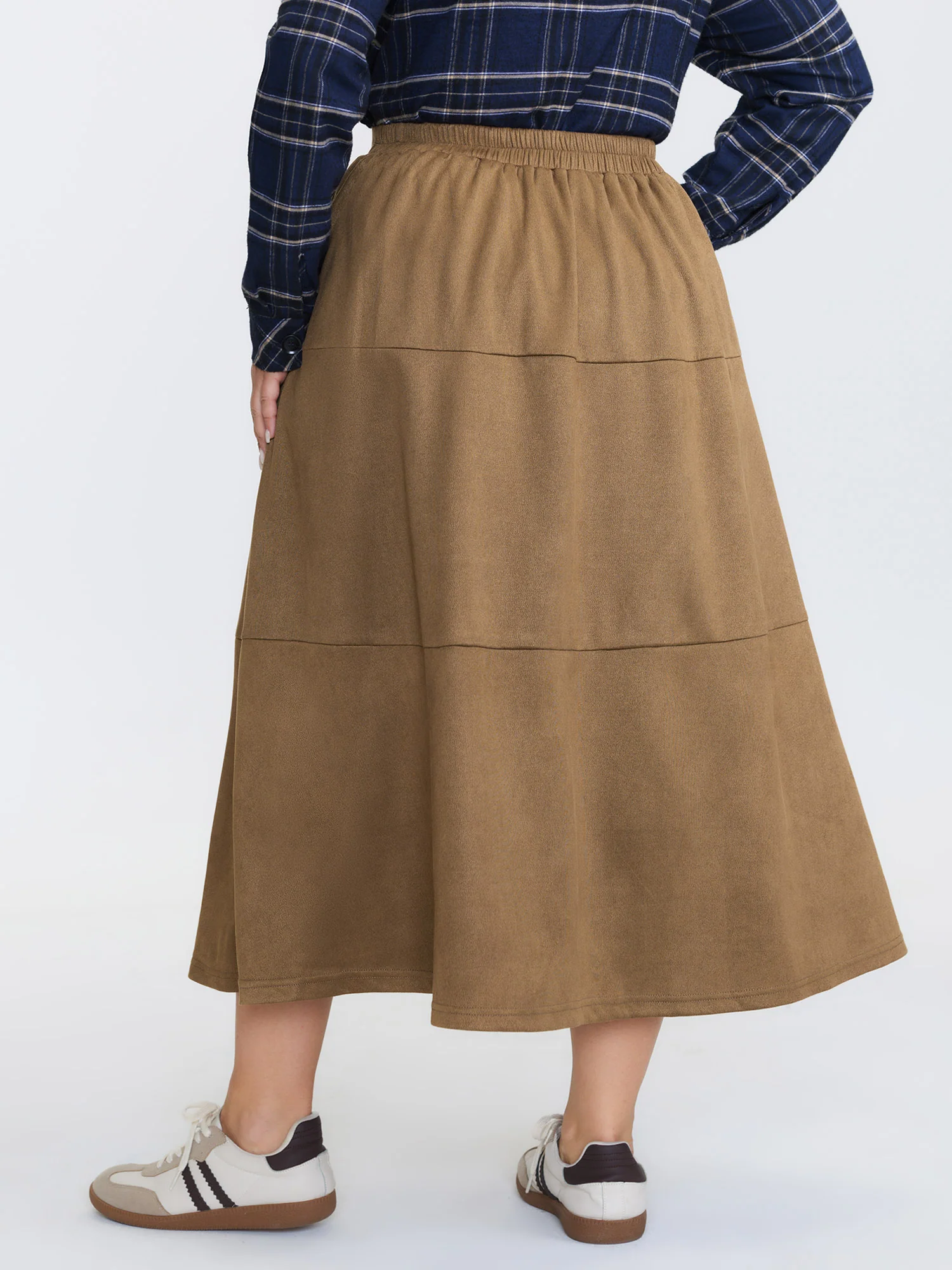 Tiered Solid Maxi Skirt - Image 5