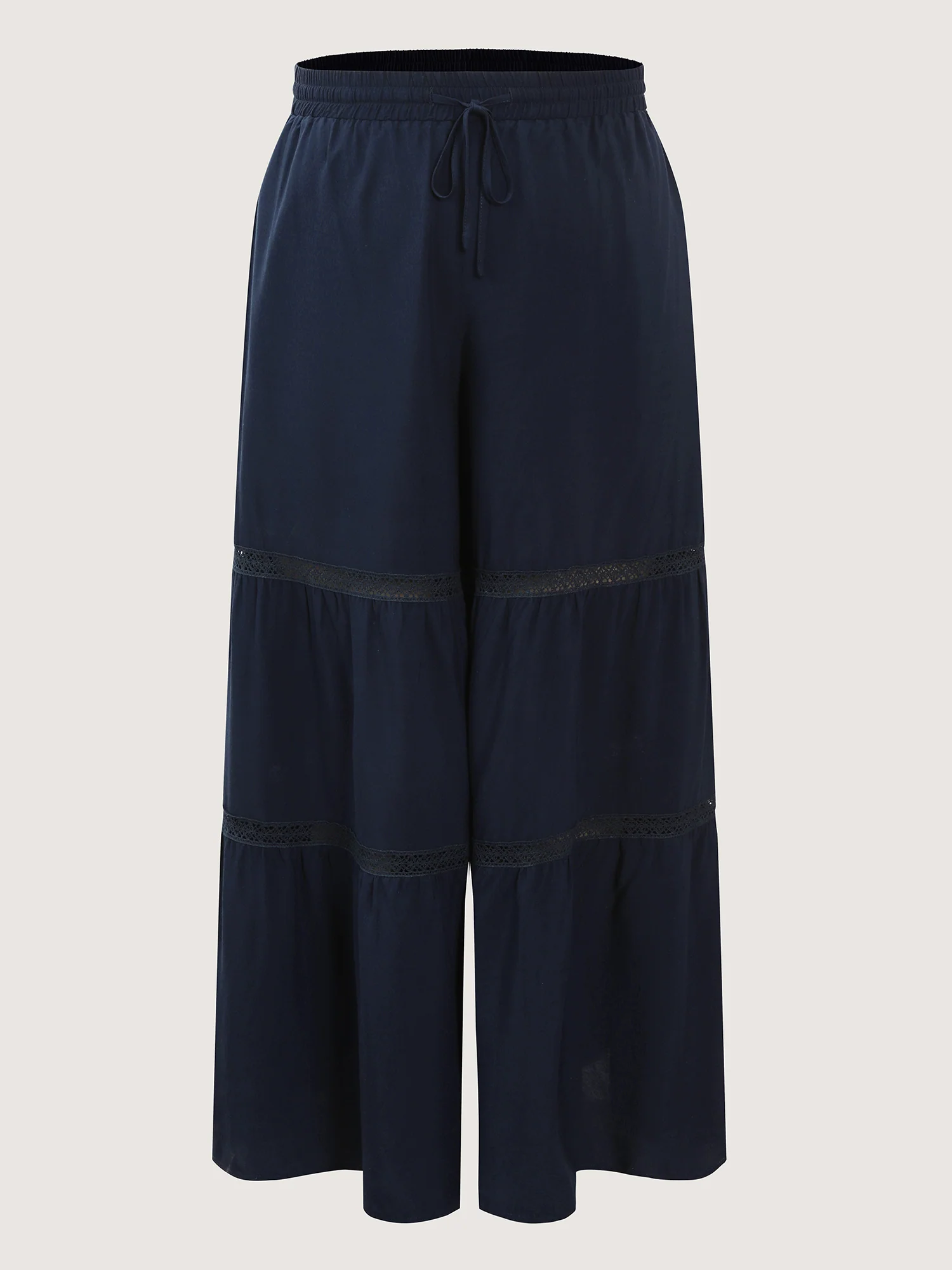 Tiered Spliced Drawstring Cut Out Flared Pants - Image 8