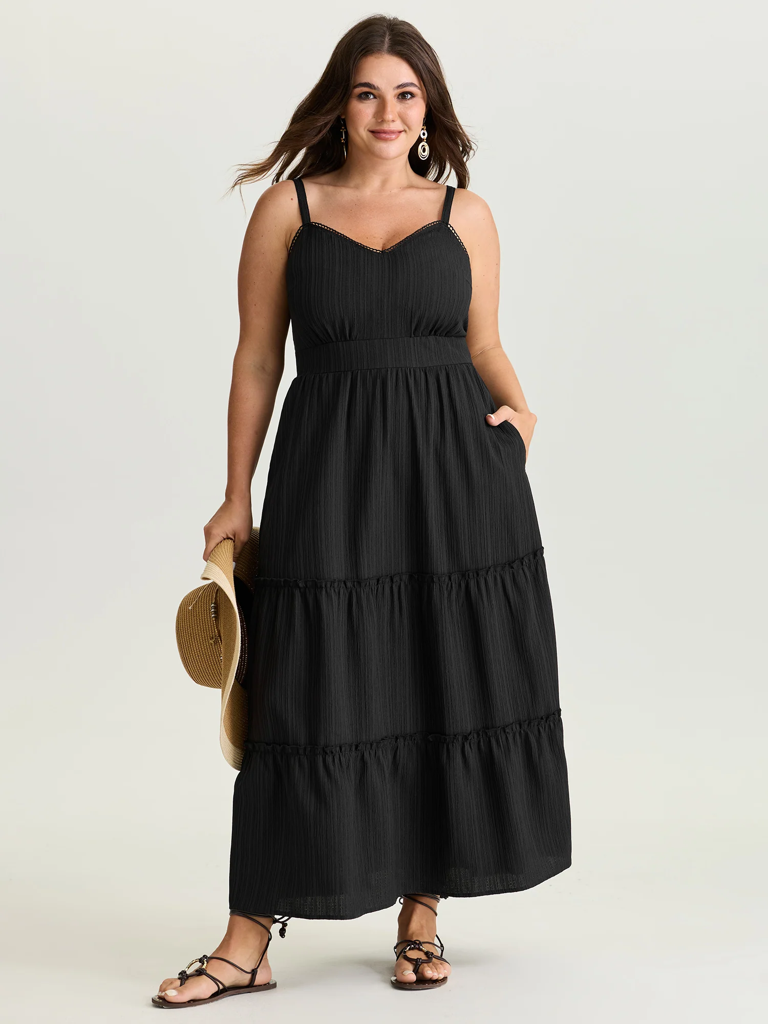 Timeless Back-Tie Tiered Cami Maxi Dress - Image 3